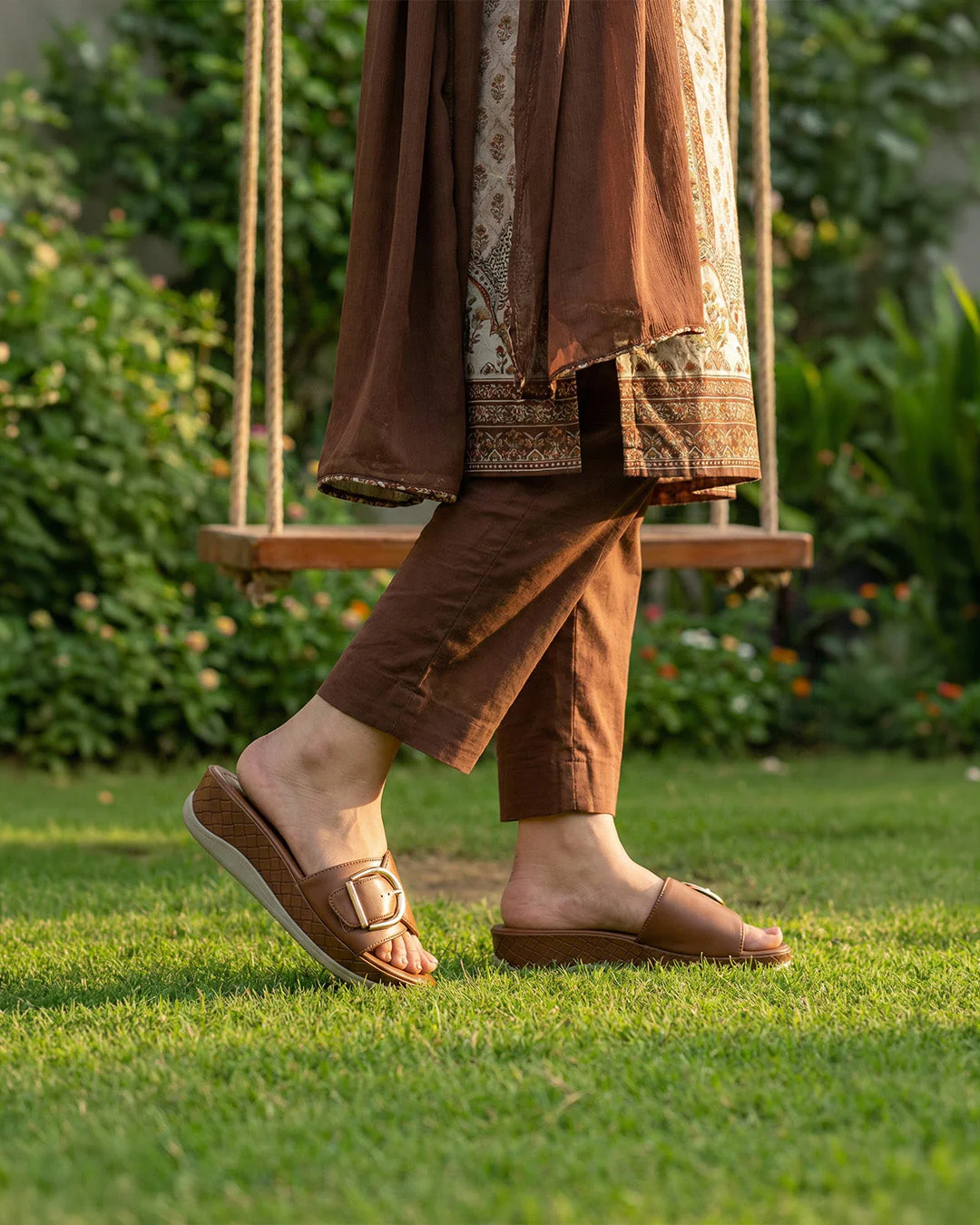 Mustard Formal Slipper For Women PU0736 - Image 3