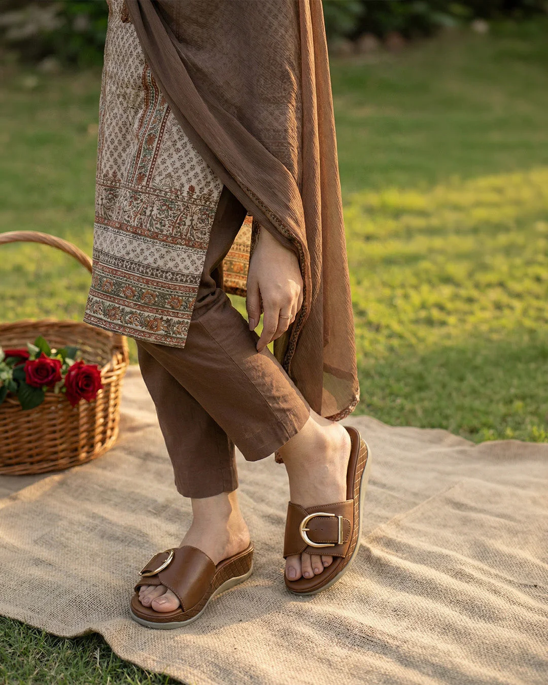 Mustard Formal Slipper For Women PU0736 - Image 4