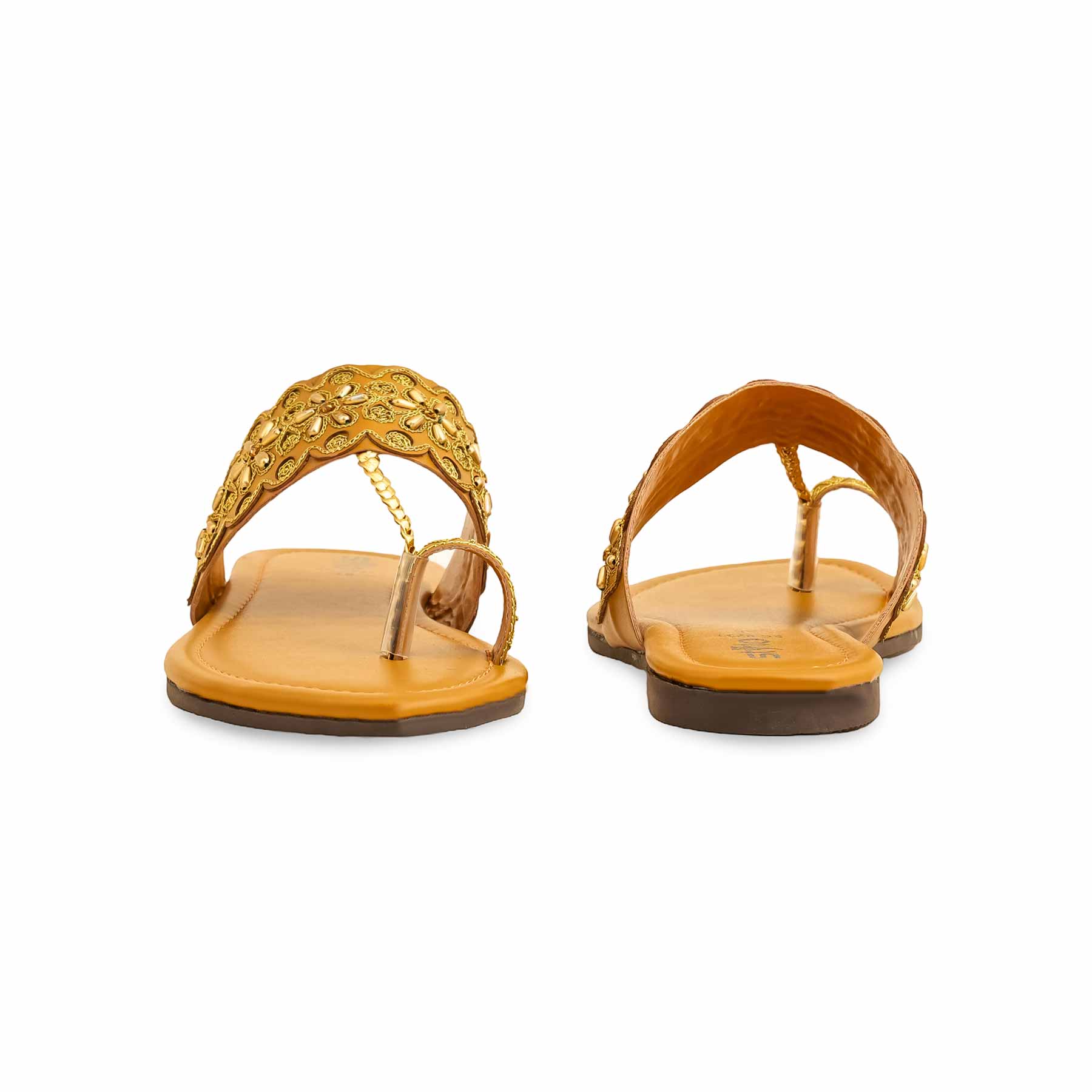 Mustard Formal Women Chappal EC0231 - Image 4