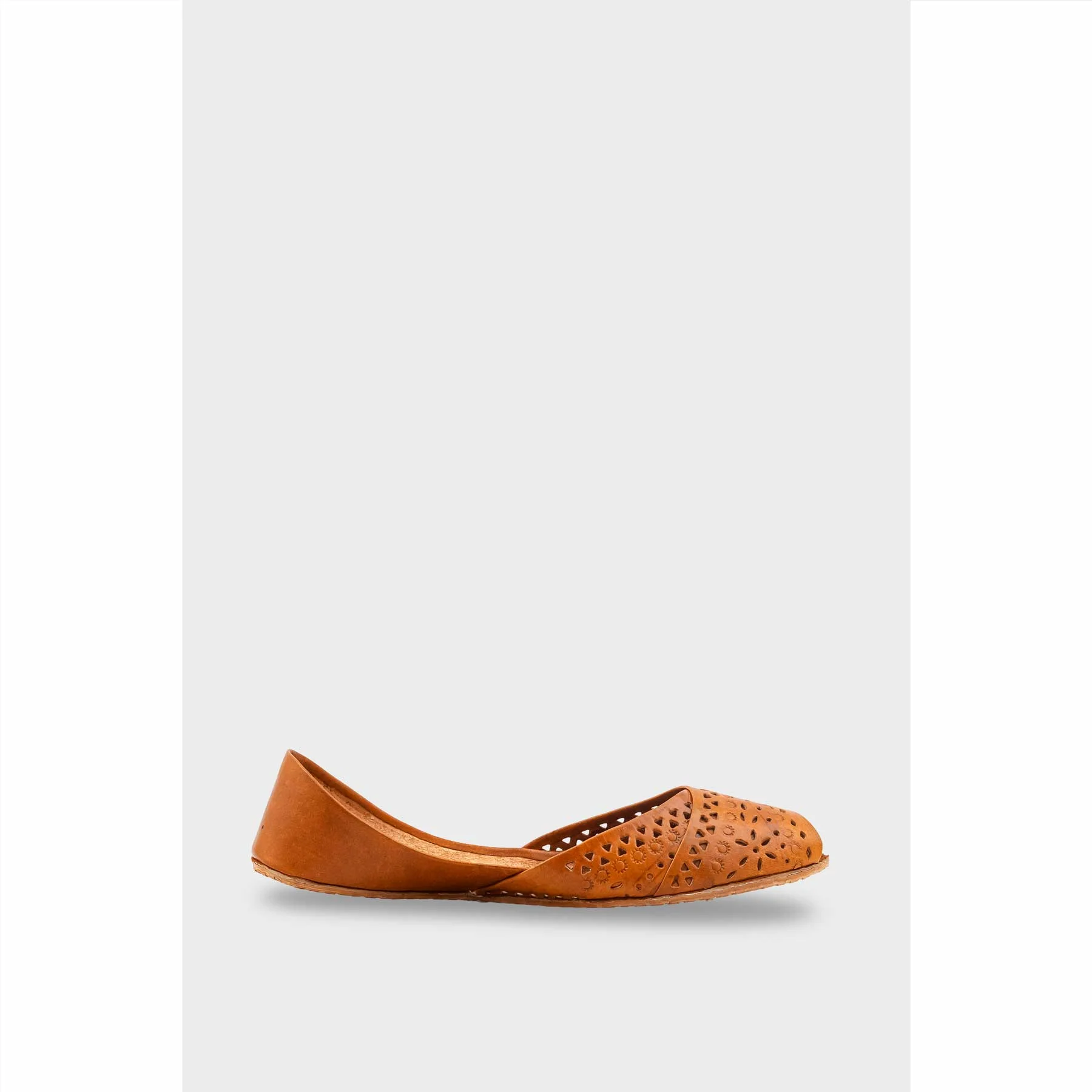 Mustard Leather Khussa For Women EC8714 - Image 2