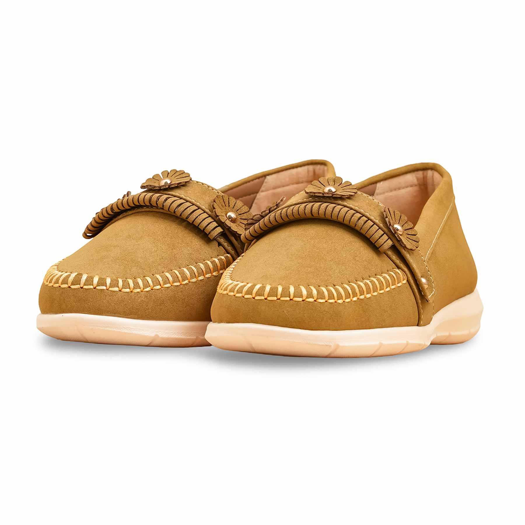 Mustard Moccasin For Ladies WN4558 - Image 3