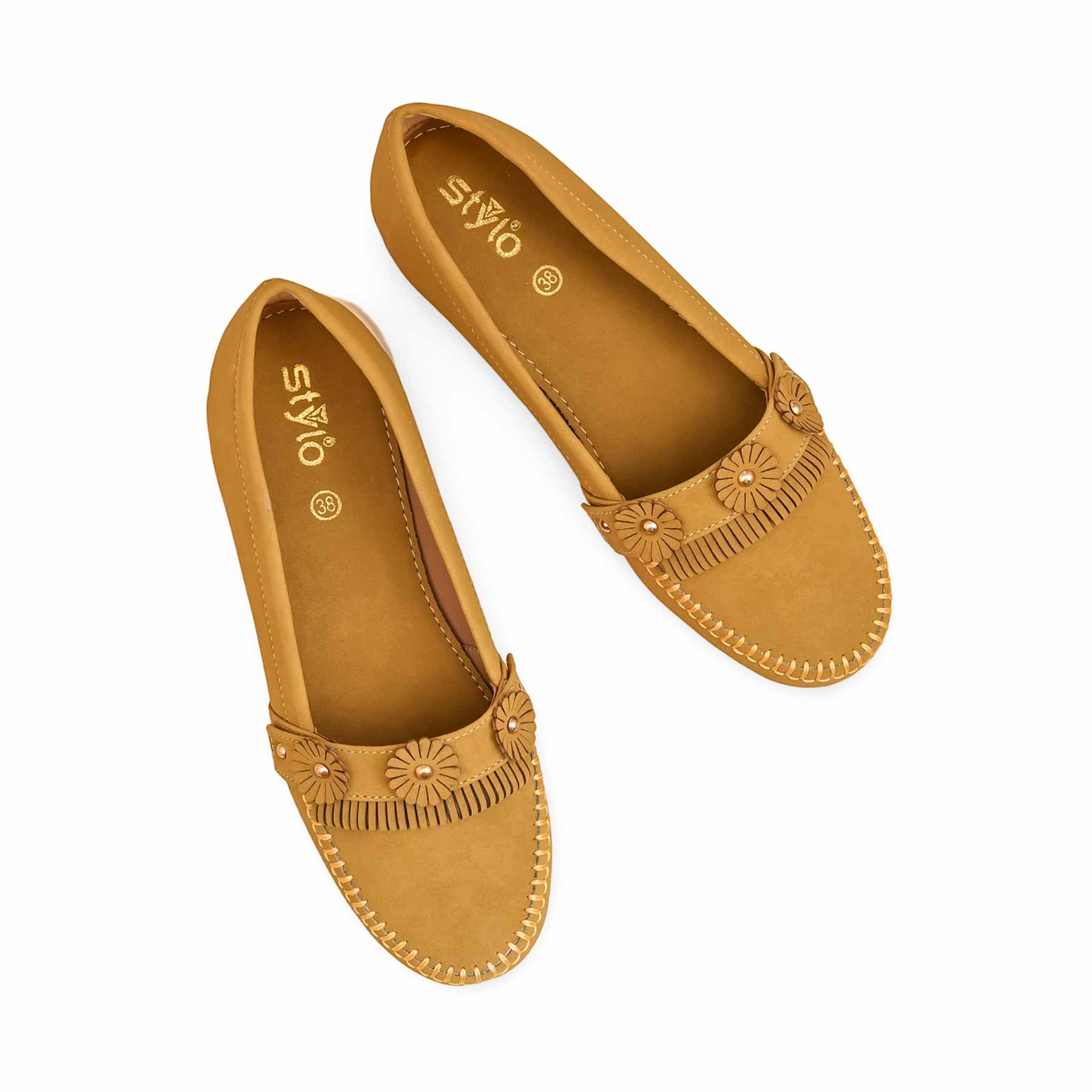 Mustard Moccasin For Ladies WN4558 - Image 5