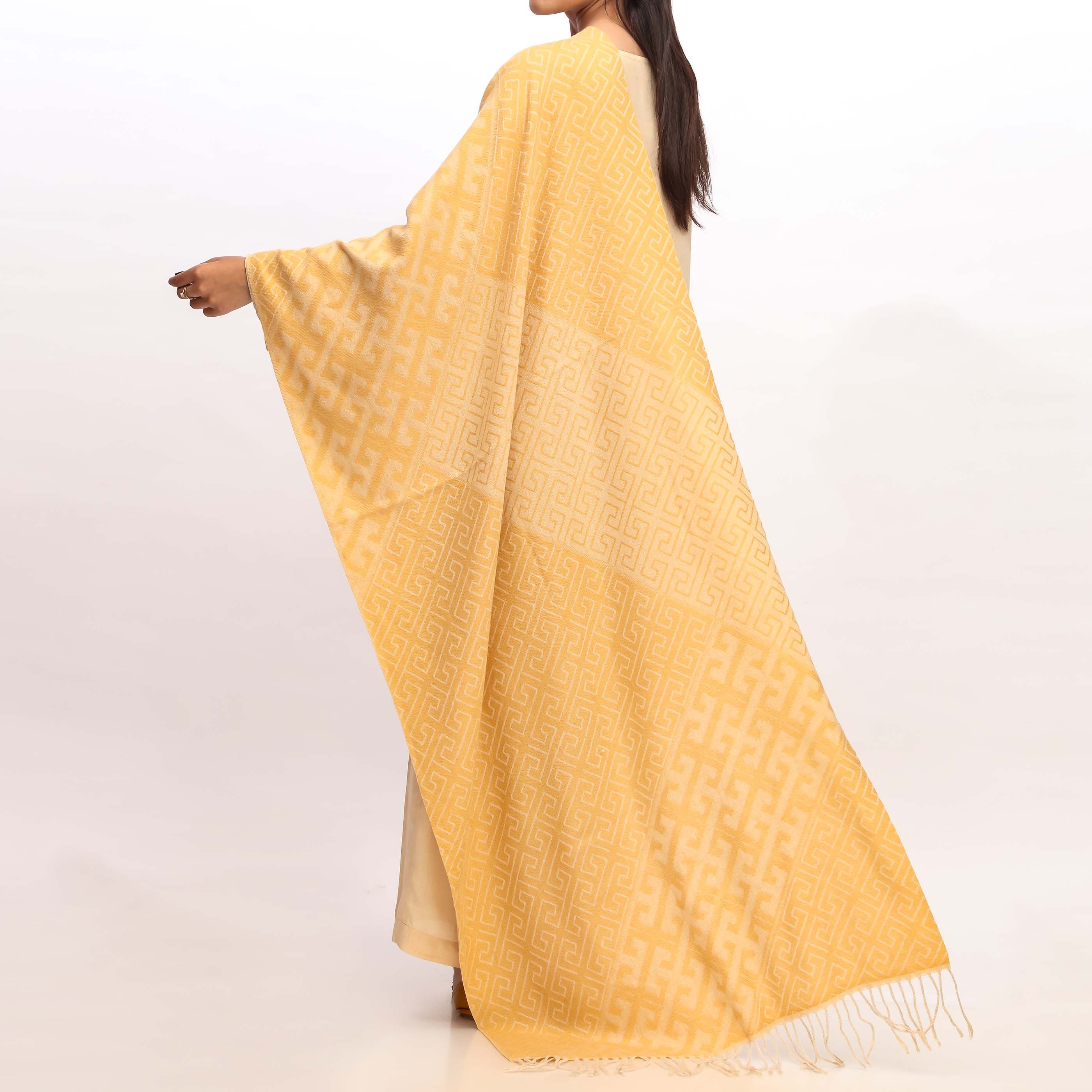 Mustard Winter Stole PW4740 - Image 2
