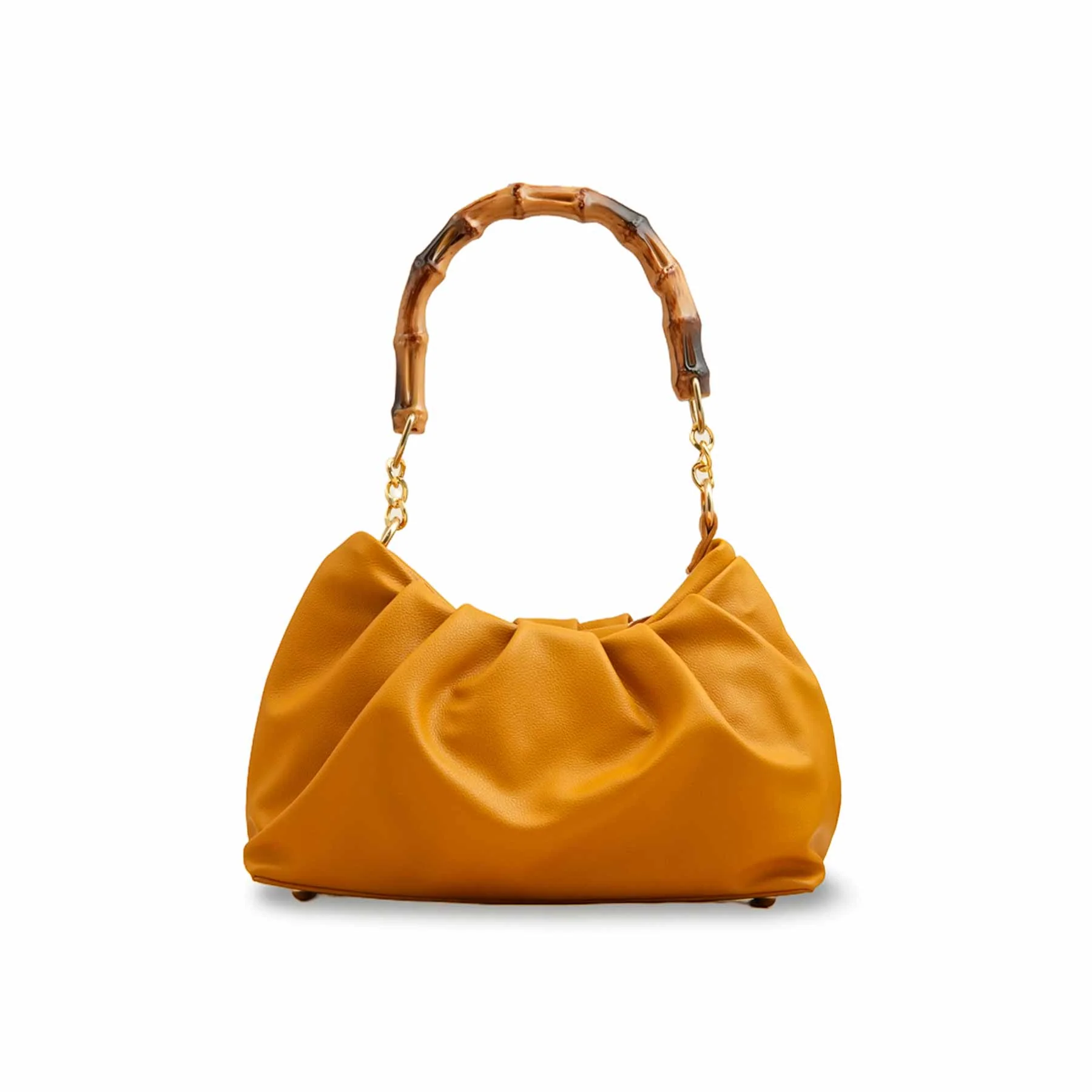 Mustard Women Formal Hand Bag P55819 - Image 4