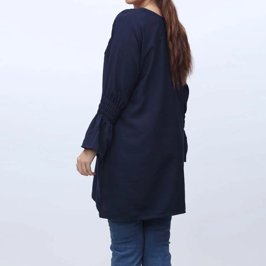 1PC- Solid Georget Chiffon Shirt PW9023 - Image 3