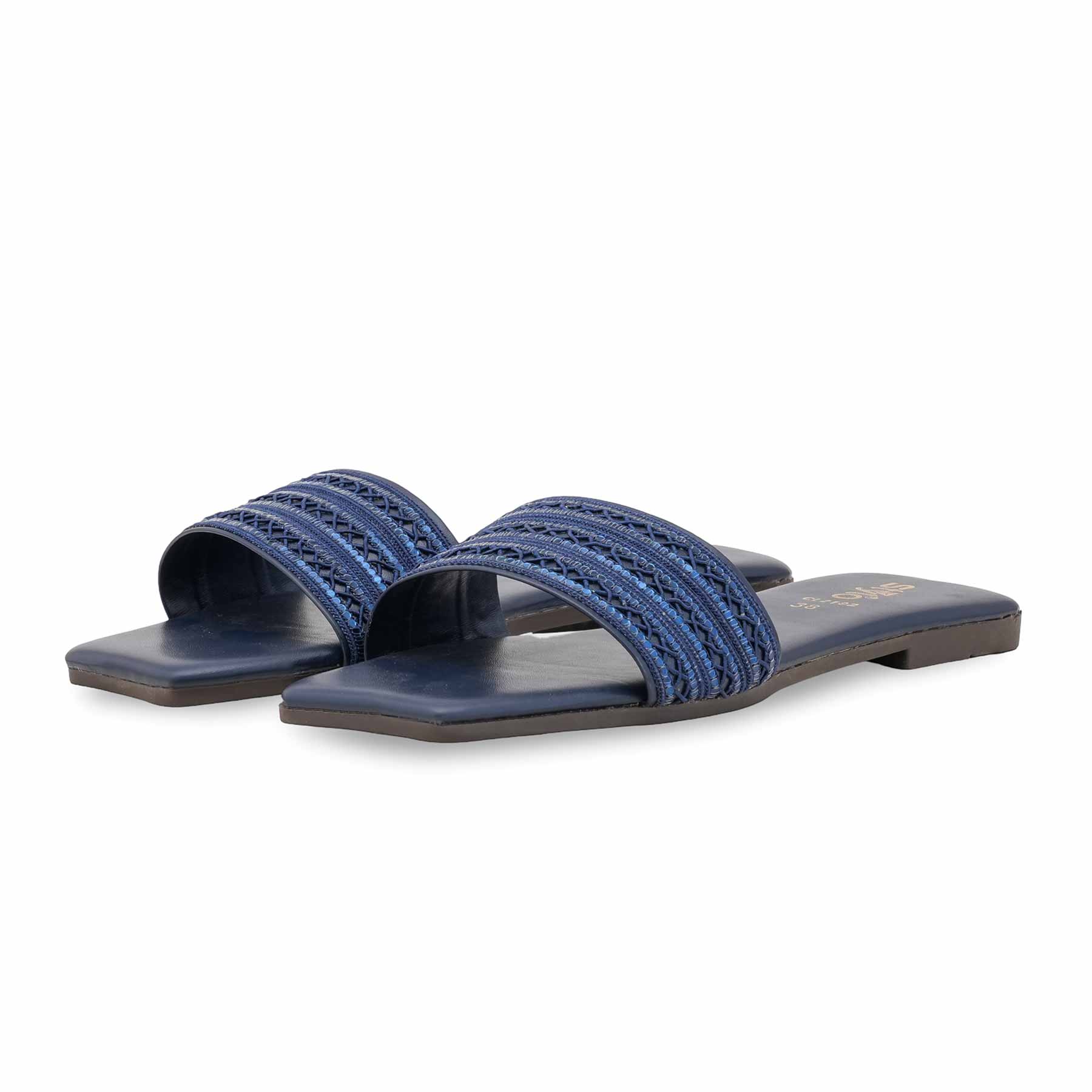 Navy Casual Slipper For Women CL2192 - Image 3