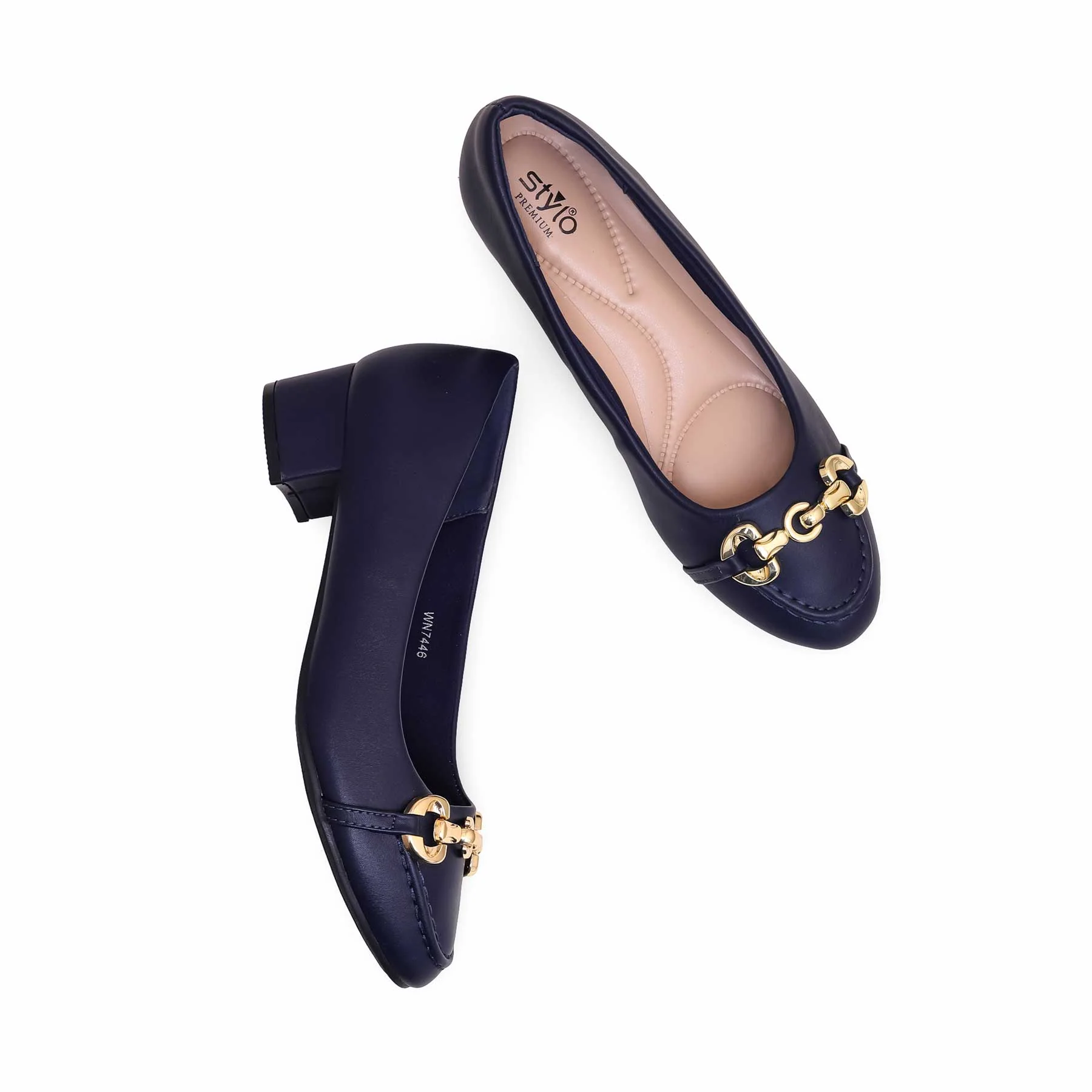 Navy Court Shoes WN7446 - Image 4