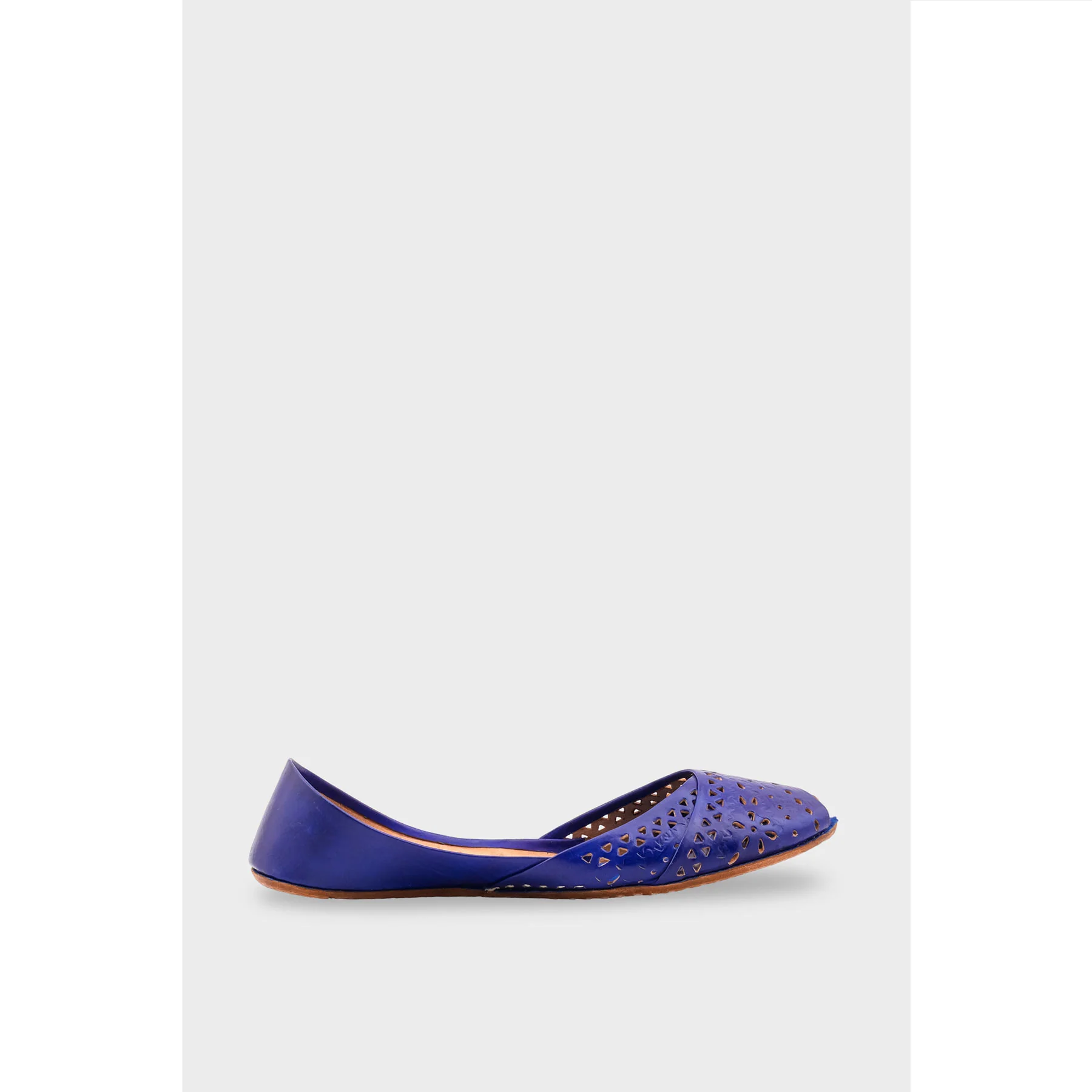 Navy Leather Khussa EC8639 - Image 2