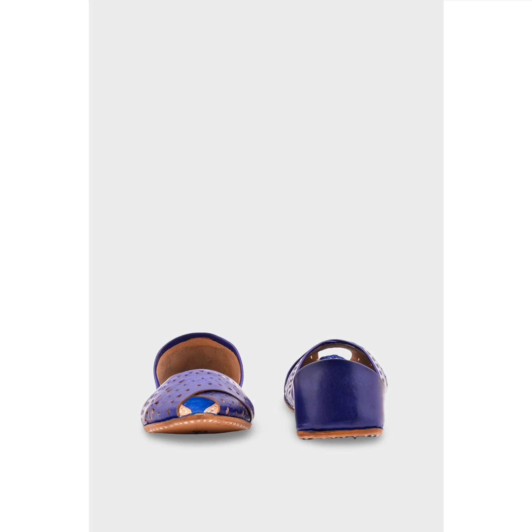 Navy Leather Khussa EC8639 - Image 4