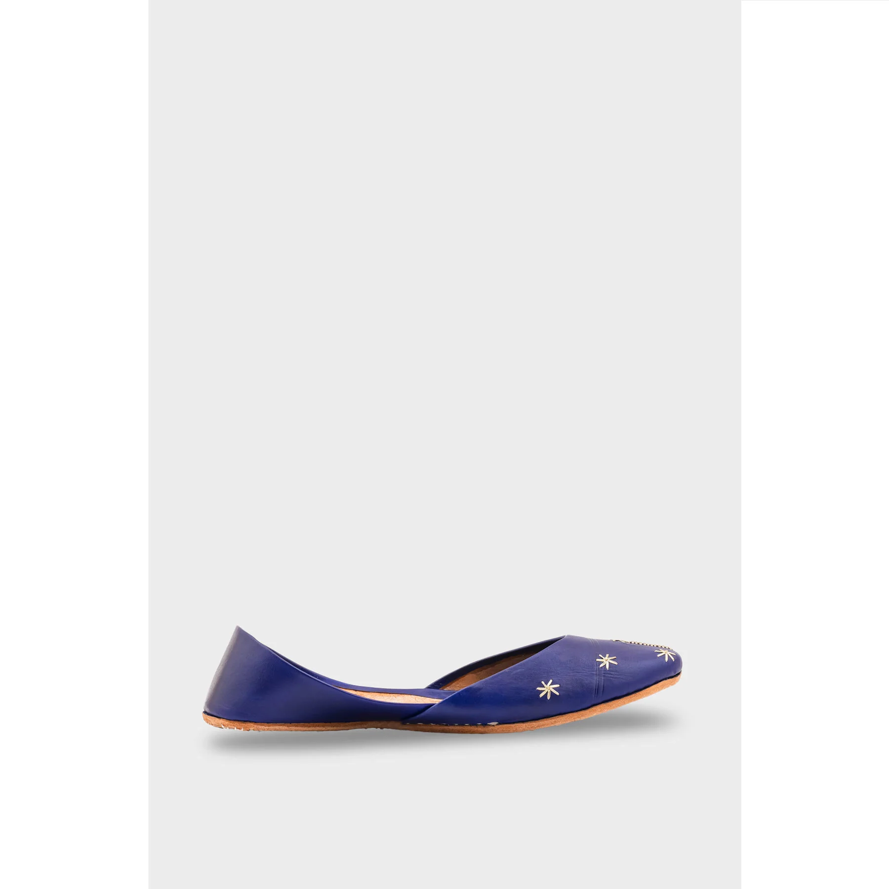 Navy Leather Khussa EC8642 - Image 2