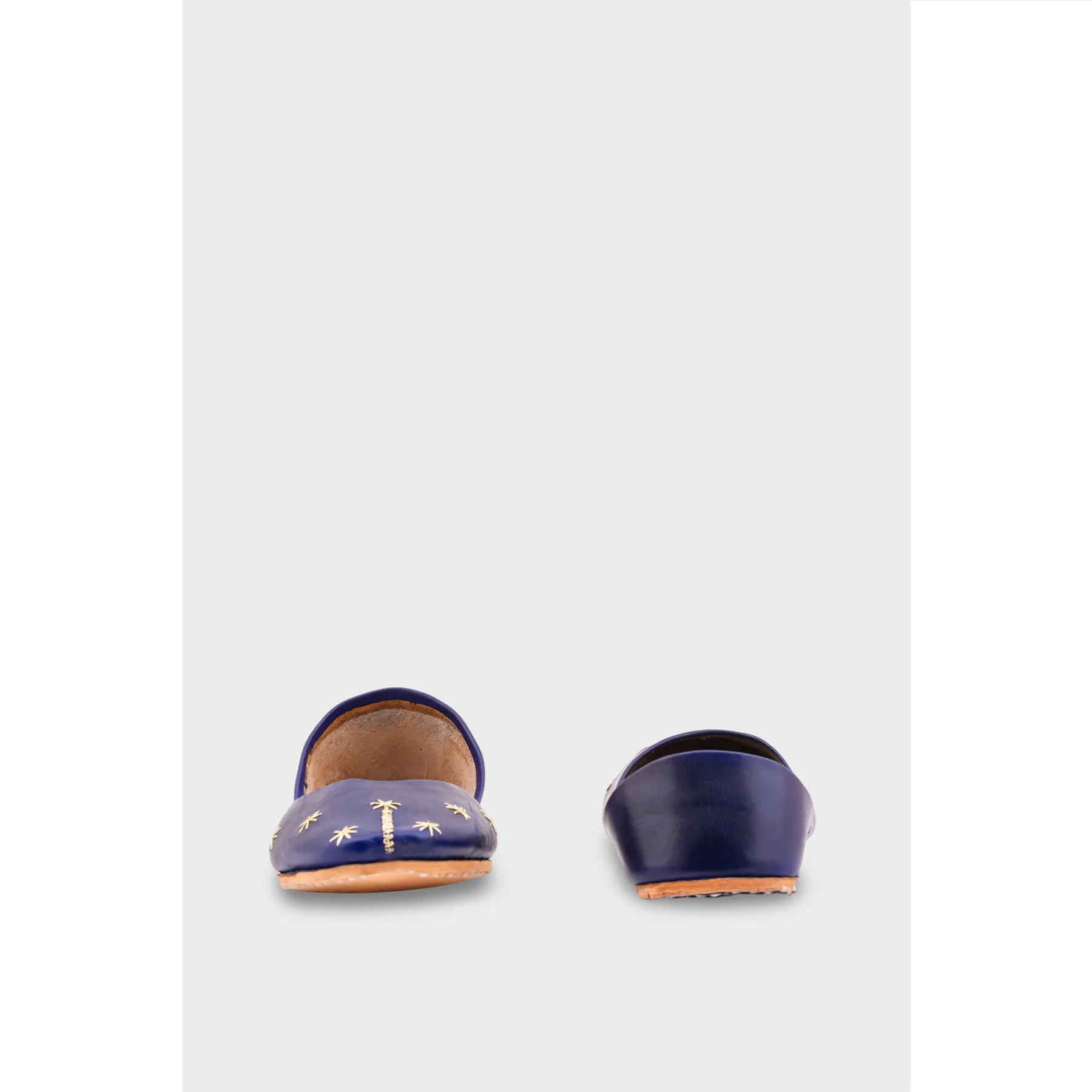 Navy Leather Khussa EC8642 - Image 4