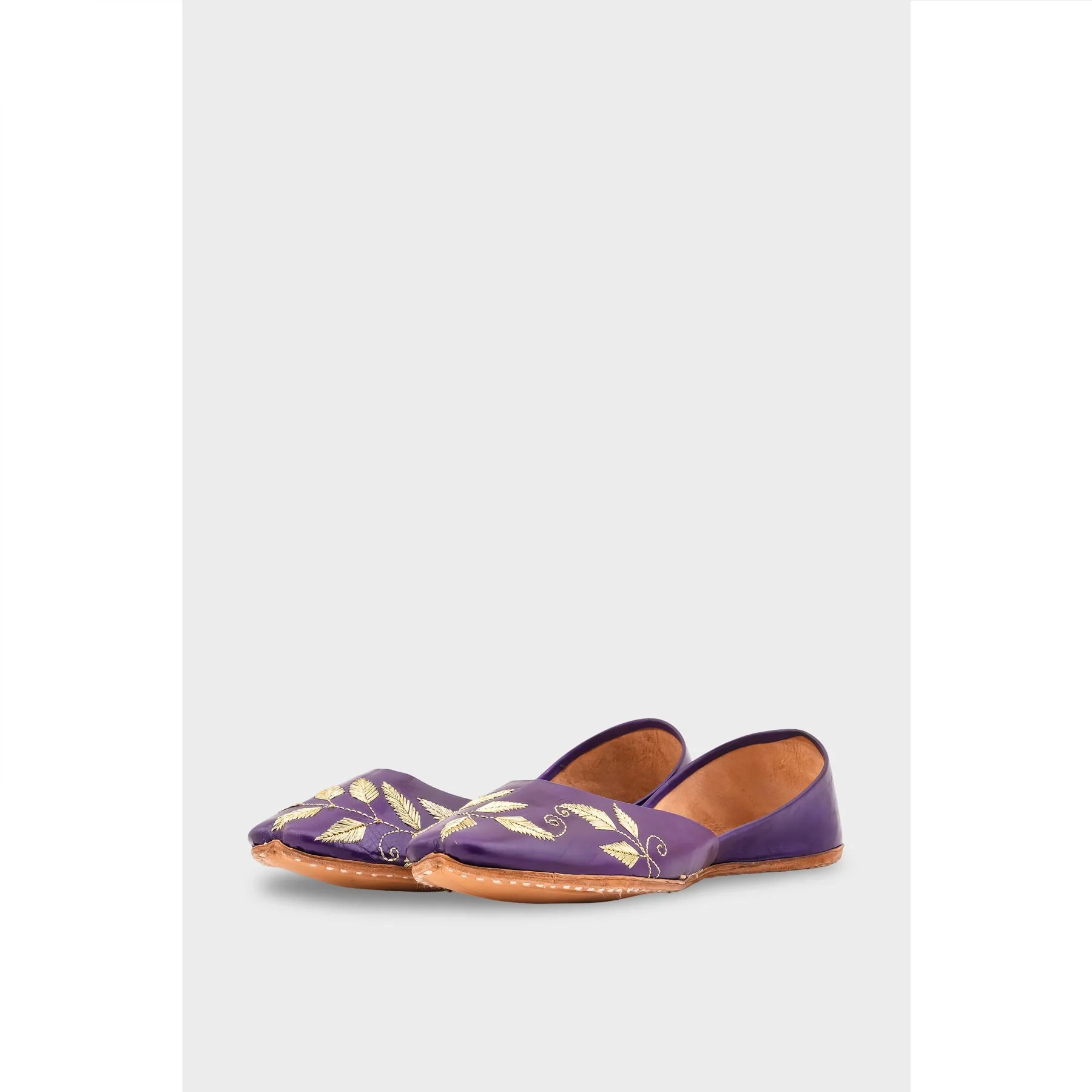Navy Leather Khussa EC8658 - Image 3