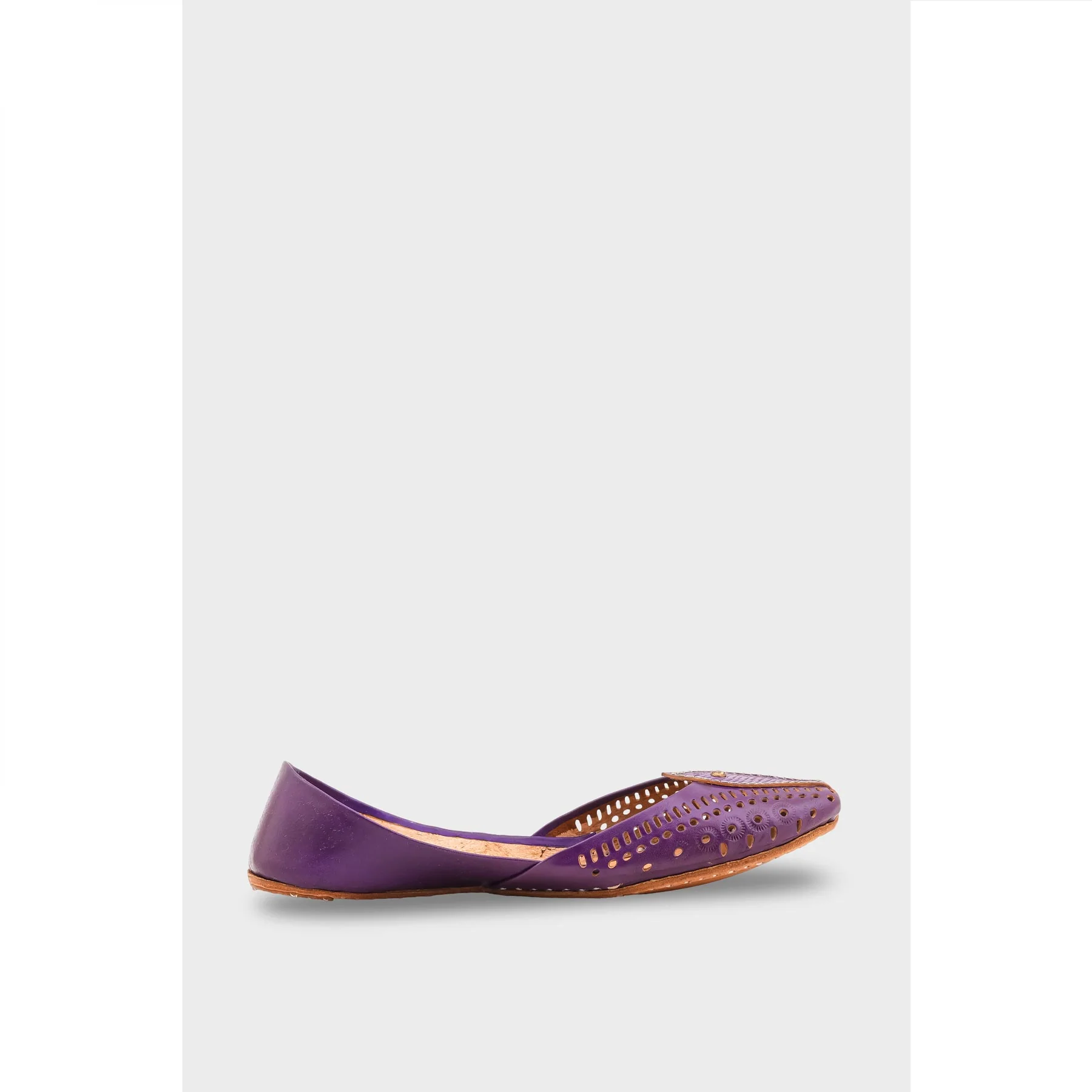 Navy Leather Khussa EC8666 - Image 2