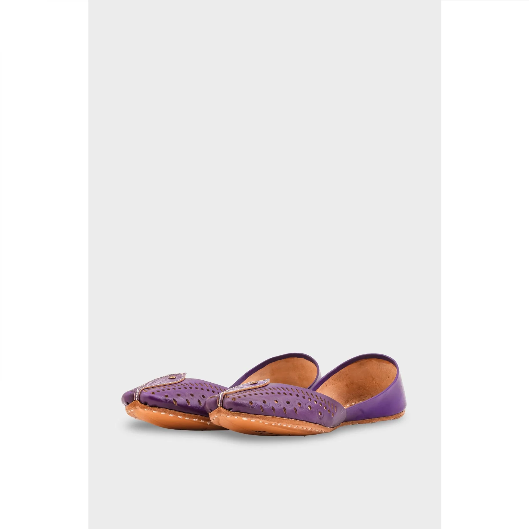 Navy Leather Khussa EC8666 - Image 3