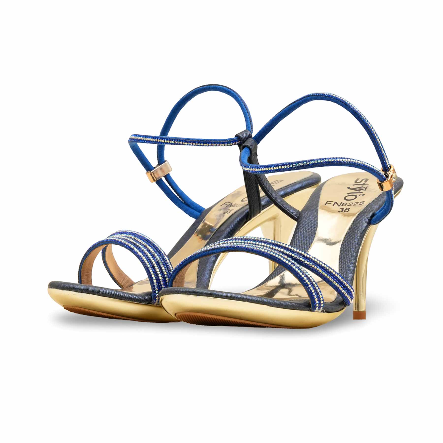 Navy Fancy Bridal Sandal FN6225 - Image 4