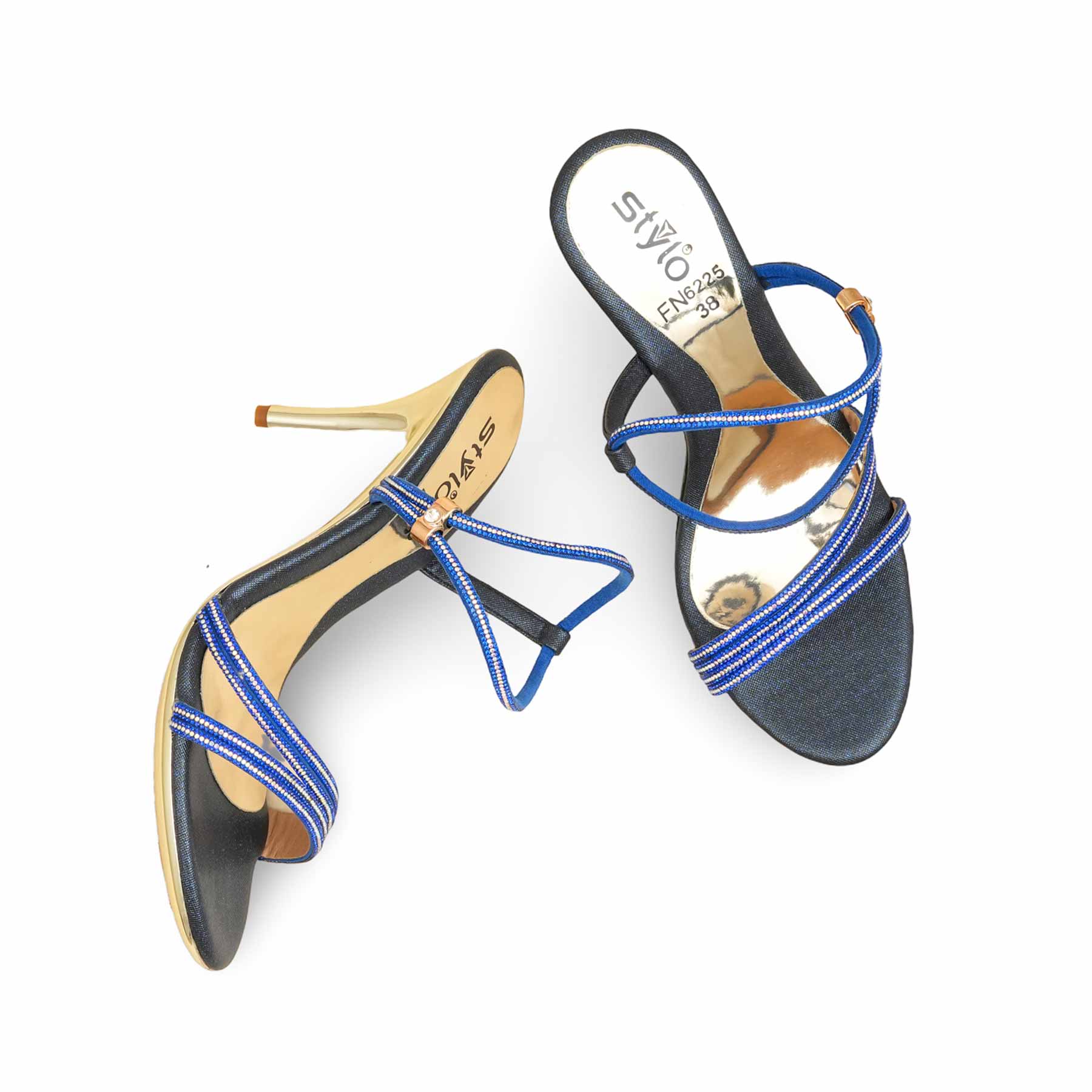 Navy Fancy Bridal Sandal FN6225 - Image 6