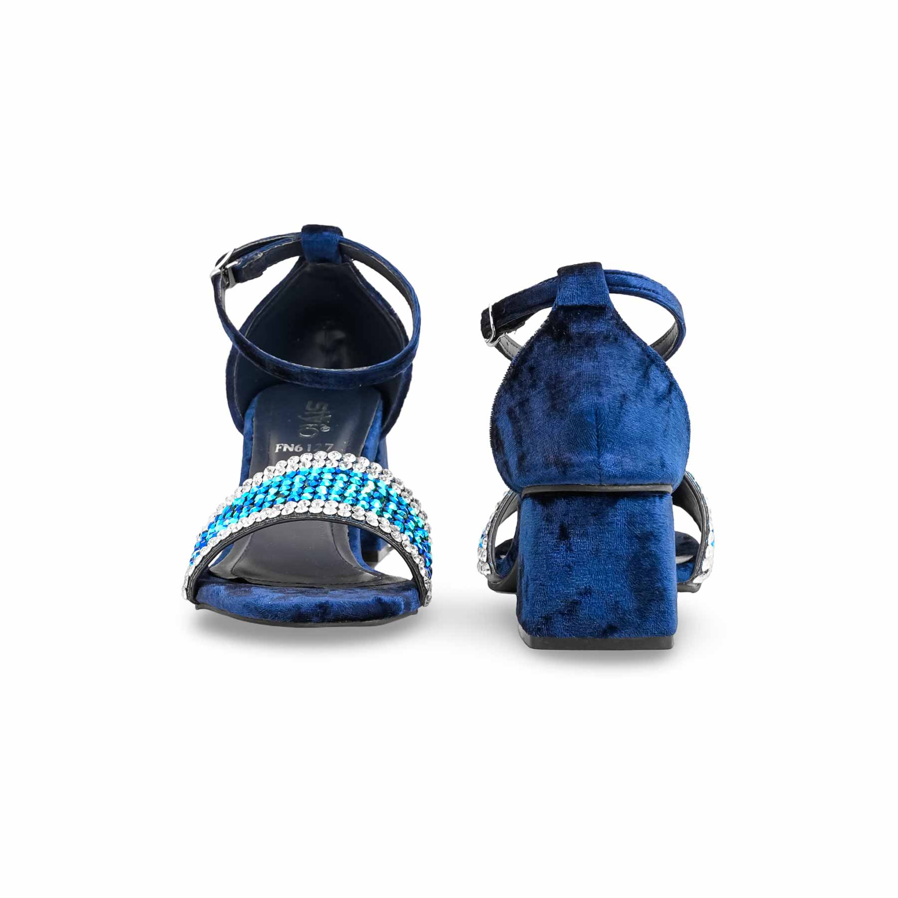 Navy Fancy Sandal For Ladies FN6127 - Image 4