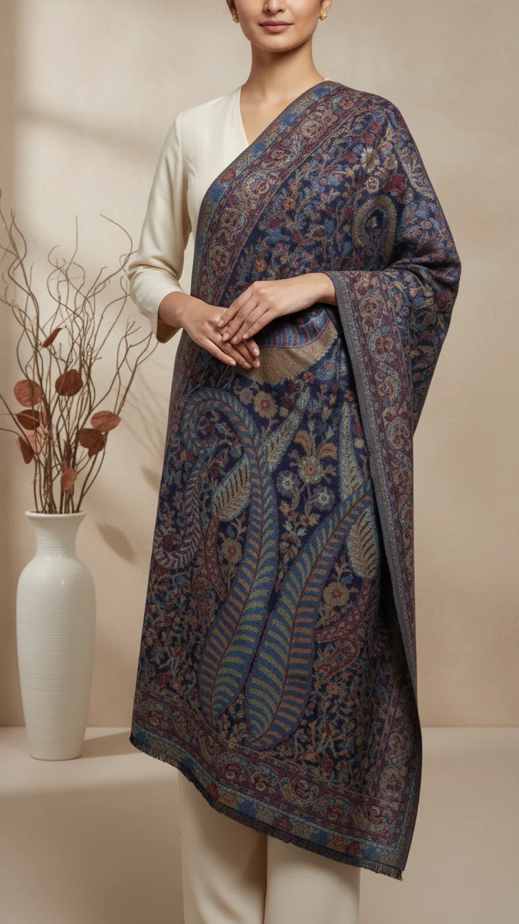 Navy Winter Stole PW5753