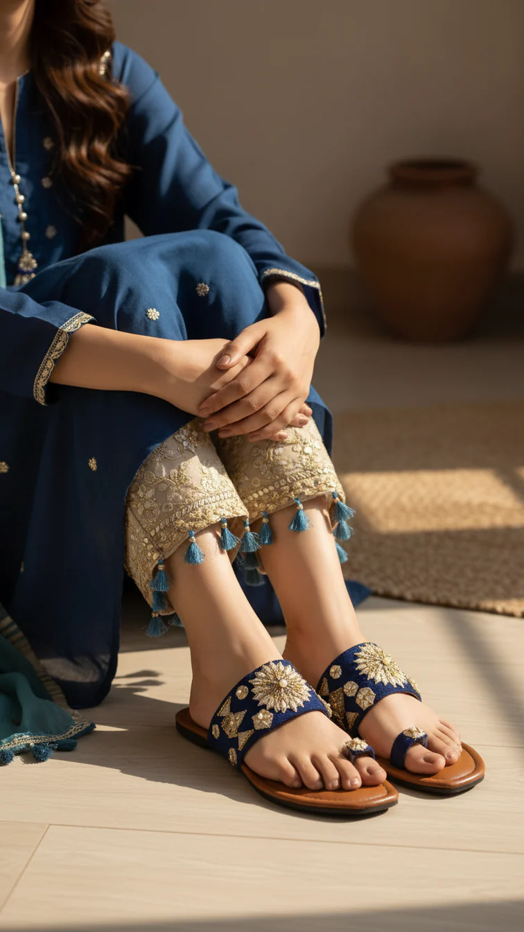 Navy Women Casual Chappal CL1518