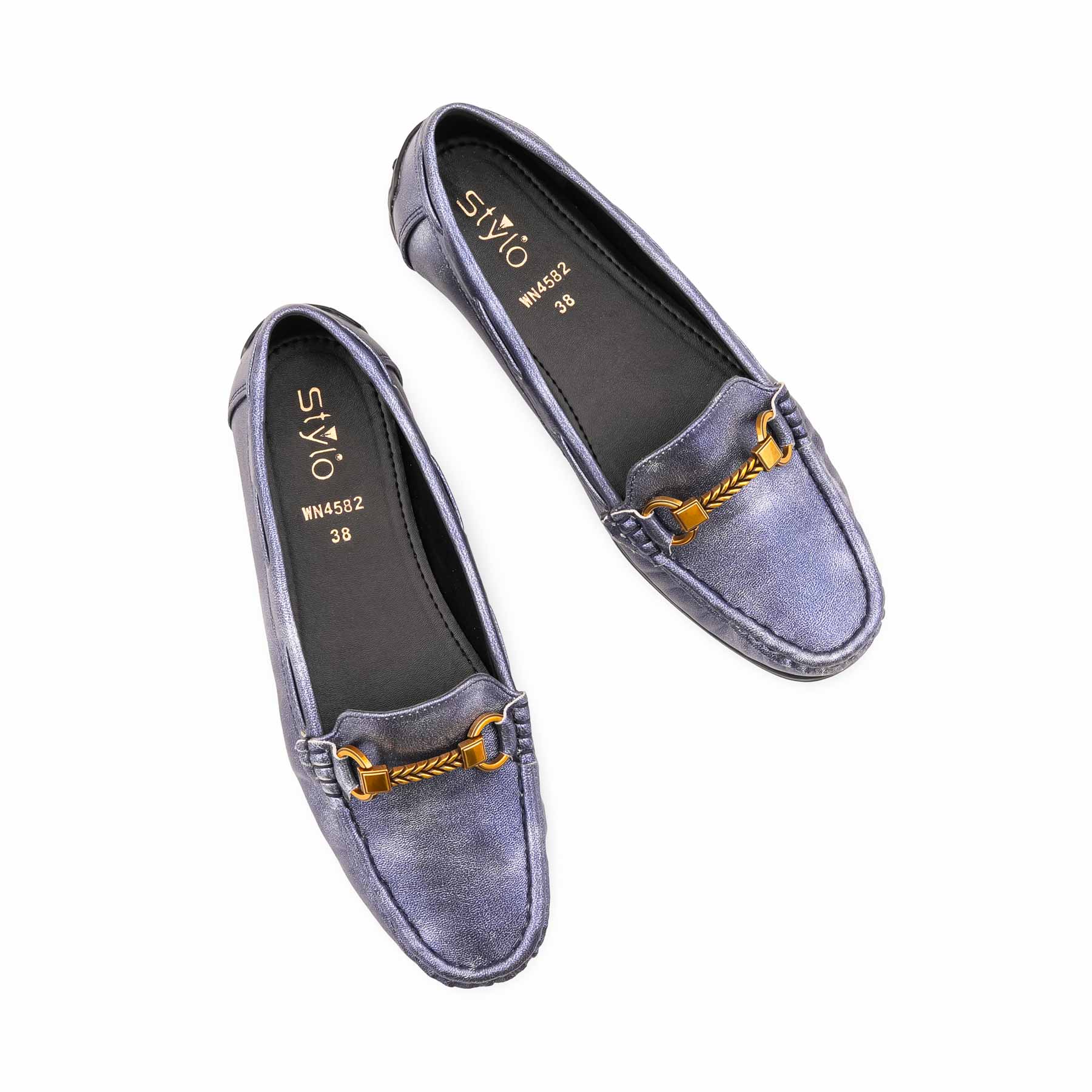 Navy Women Moccasin WN4582 - Image 5