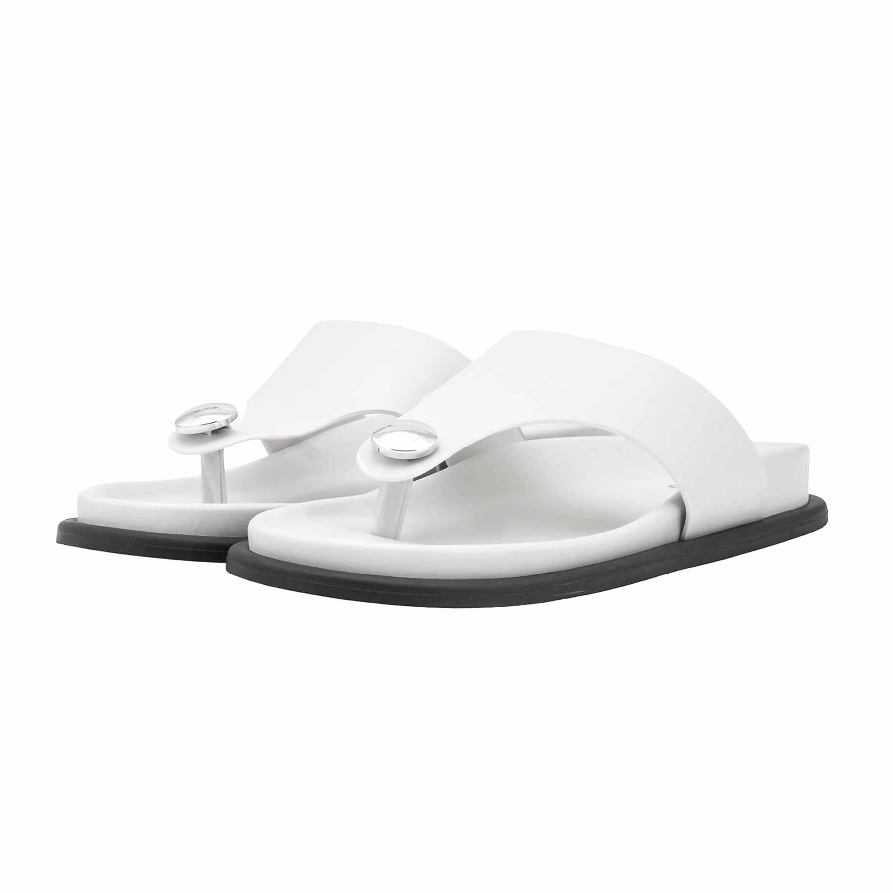 Off/White Formal Chappal For Ladies PU0701 - Image 3
