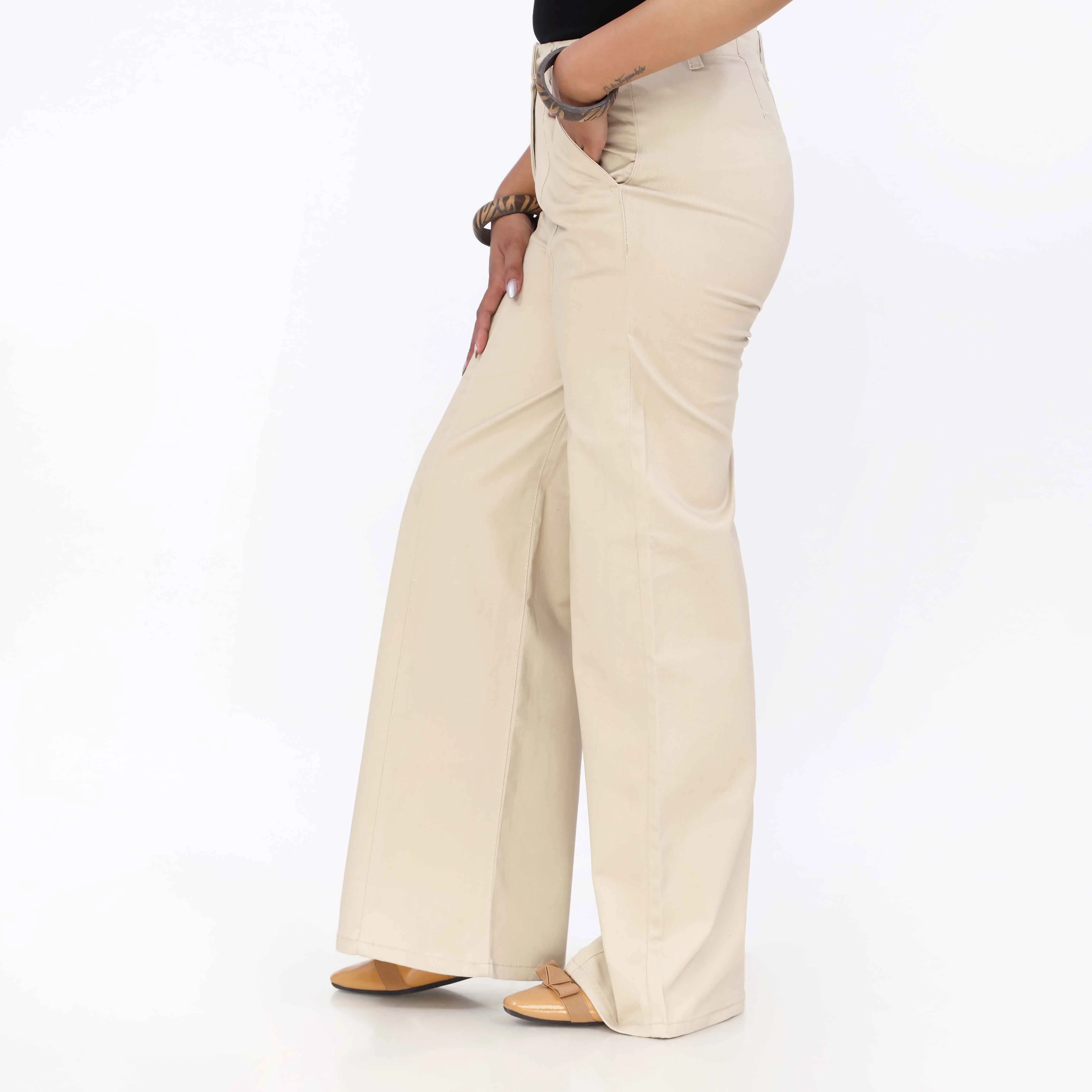 Off/White Relax Fit Twill Pant PP5048 - Image 4