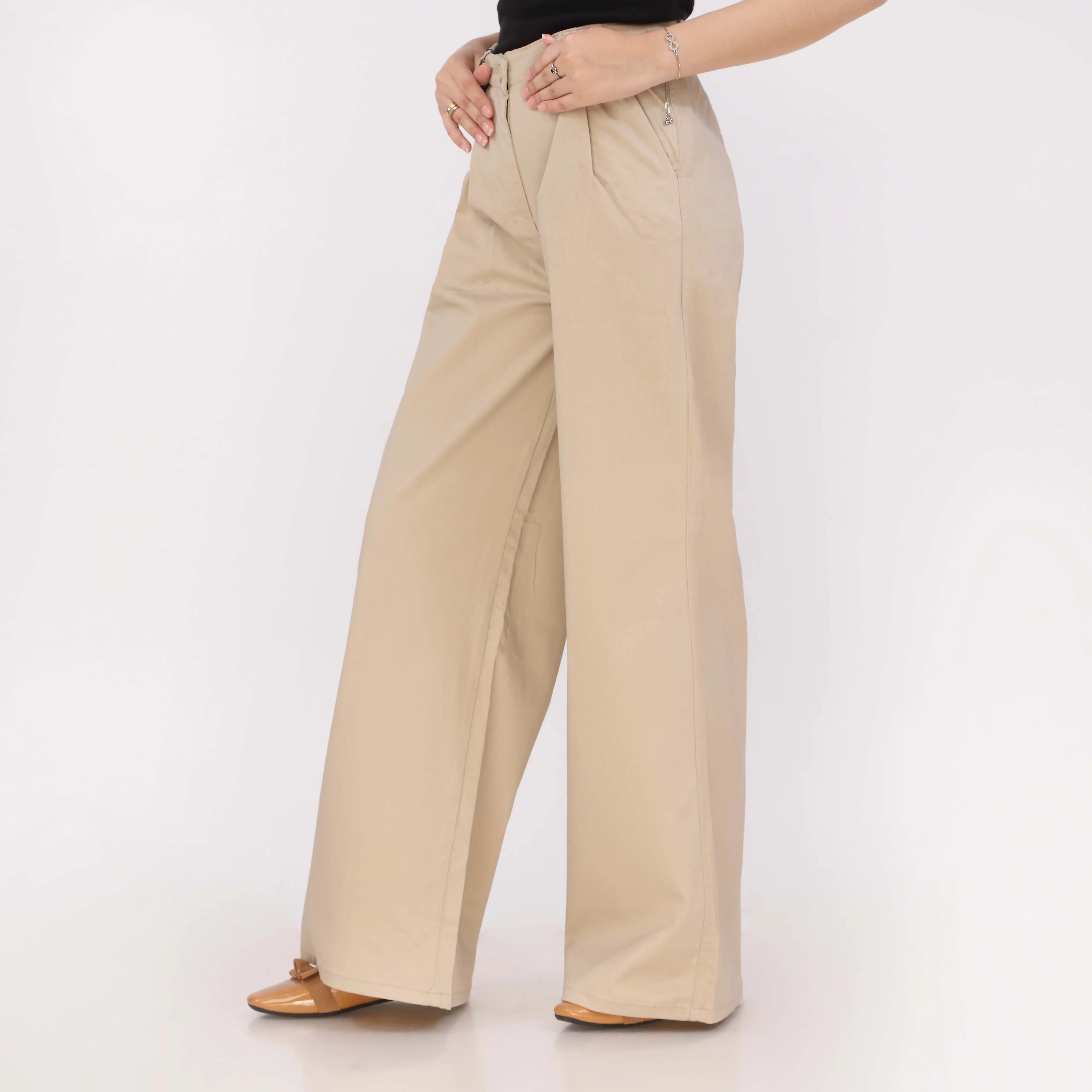 Off/White Relax Fit Twill Pant - Image 3
