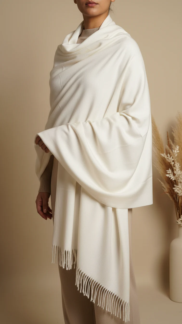 Off/White Winter Stole PW5746