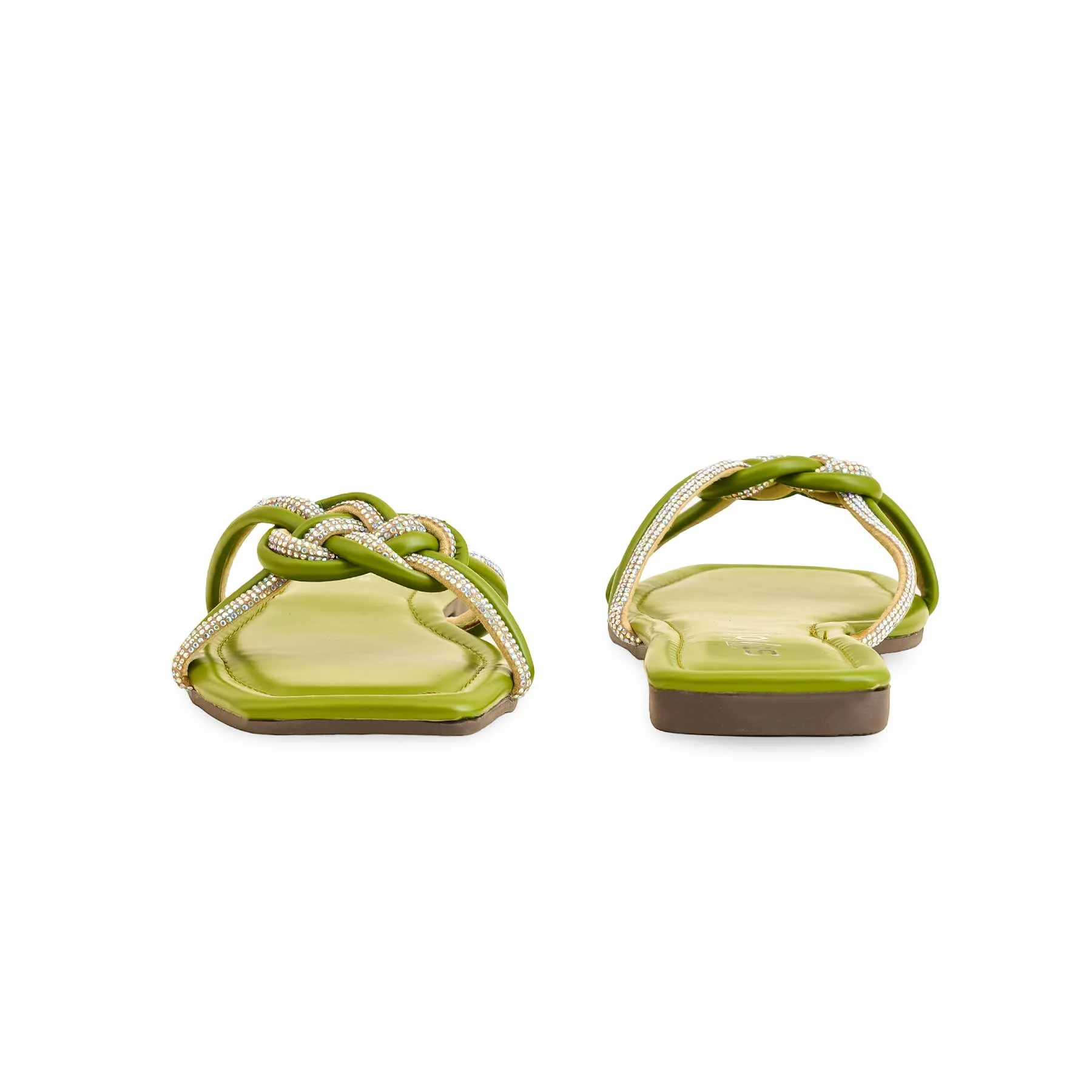 Olive Casual Slipper CL1993 - Image 4