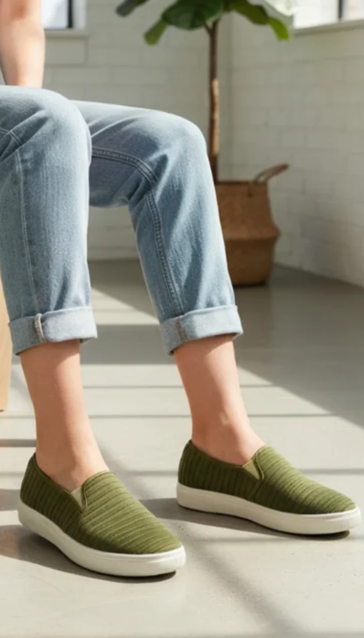 Olive Casual Sneaker WN6204 - Image 4