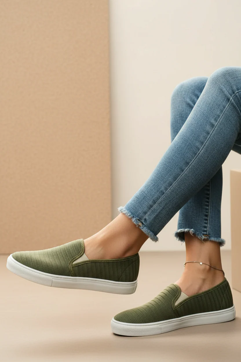 Olive Casual Sneaker WN6204 - Image 6