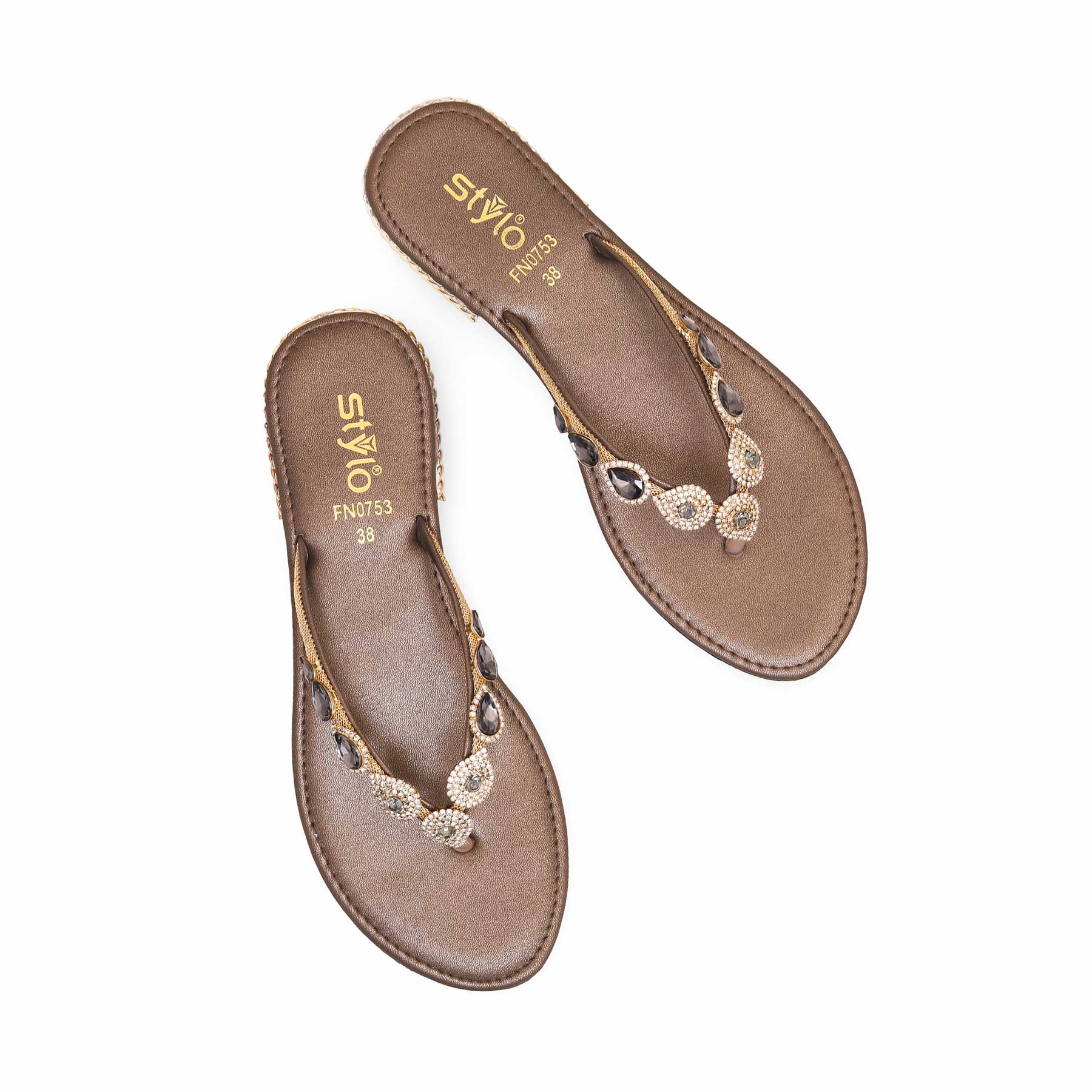 Olive Fancy Chappal FN0753 - Image 4
