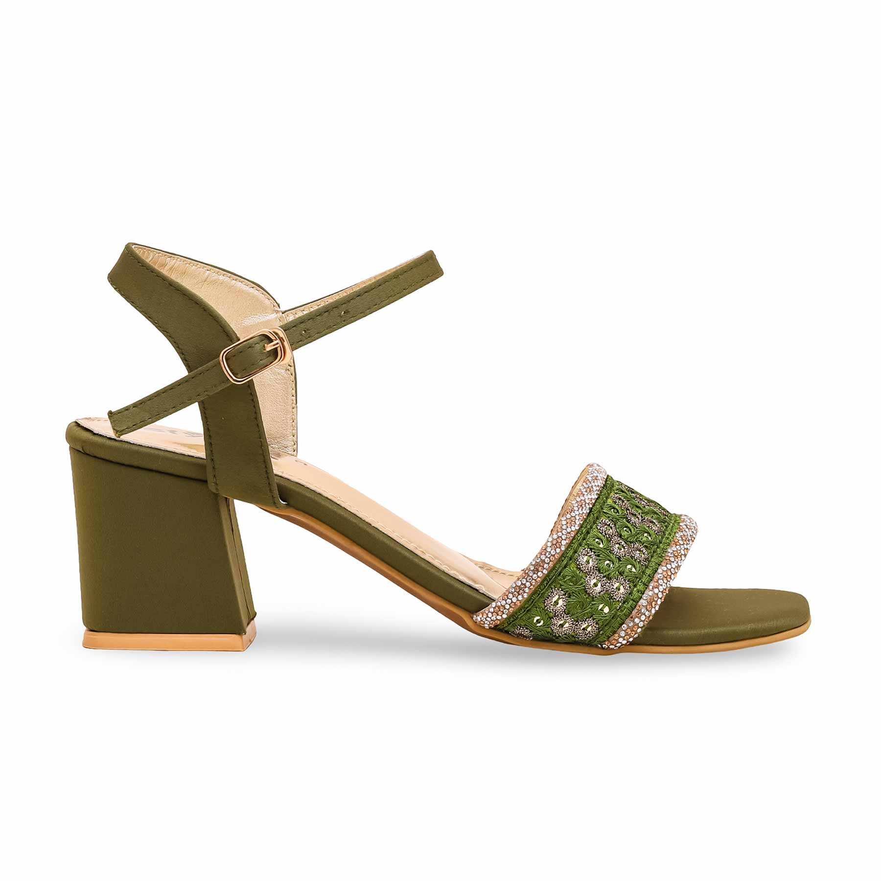 Olive Fancy Sandal FN6030 - Image 2