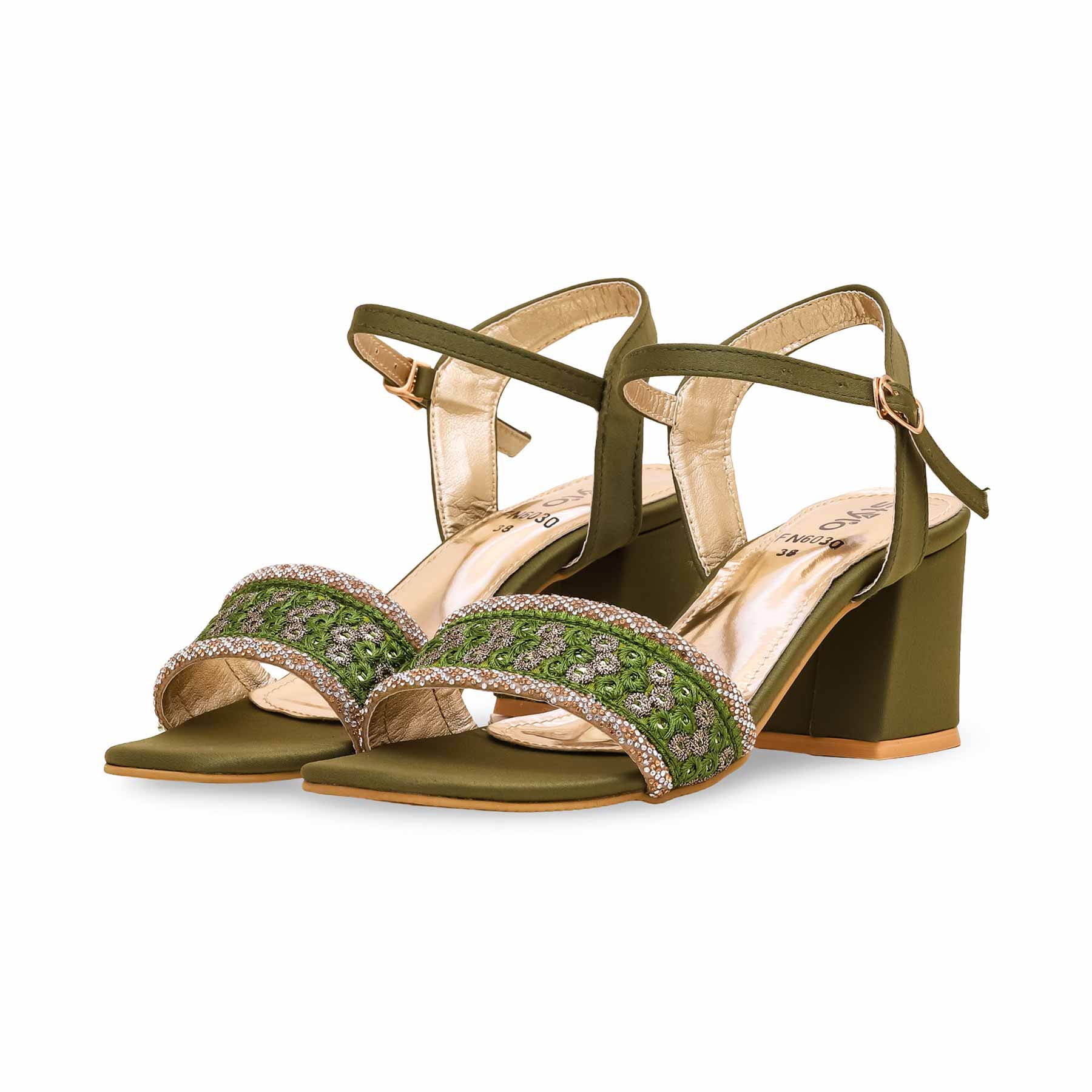 Olive Fancy Sandal FN6030 - Image 3