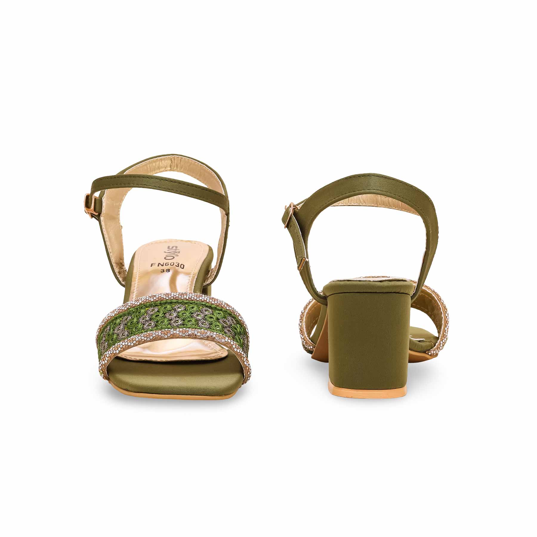 Olive Fancy Sandal FN6030 - Image 4