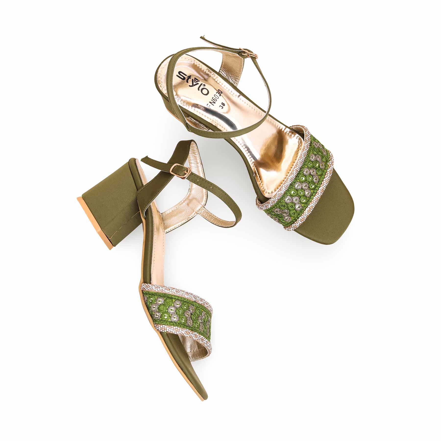 Olive Fancy Sandal FN6030 - Image 5