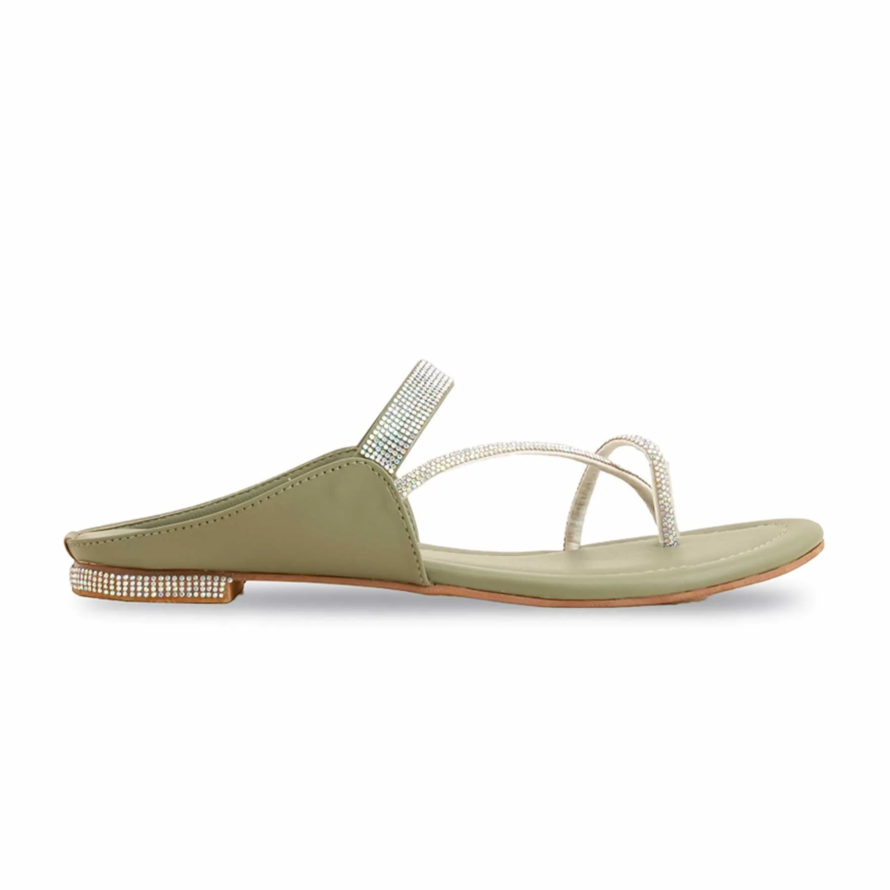 Olive Formal Chappal For Women FR0560 - Image 2