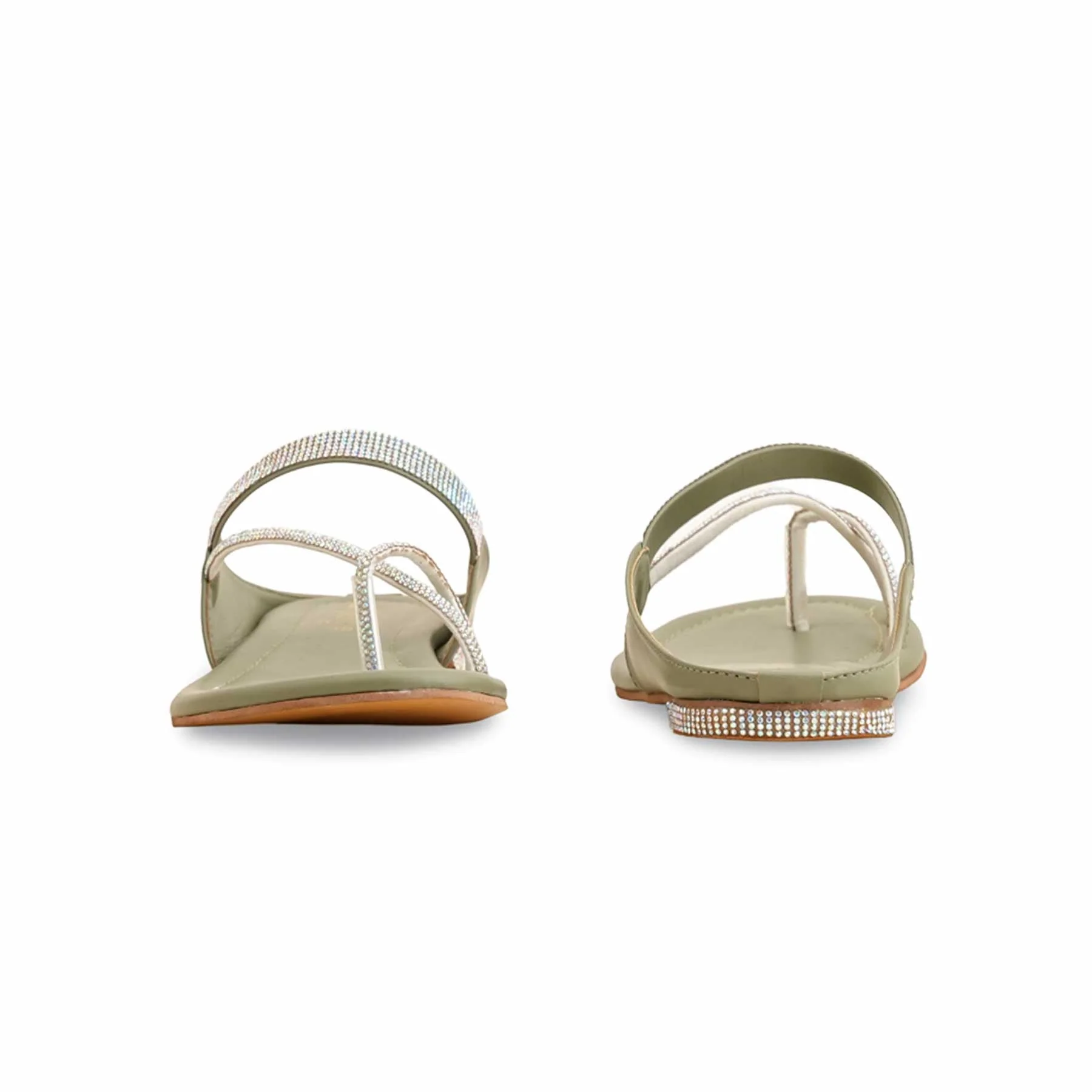 Olive Formal Chappal For Women FR0560 - Image 4