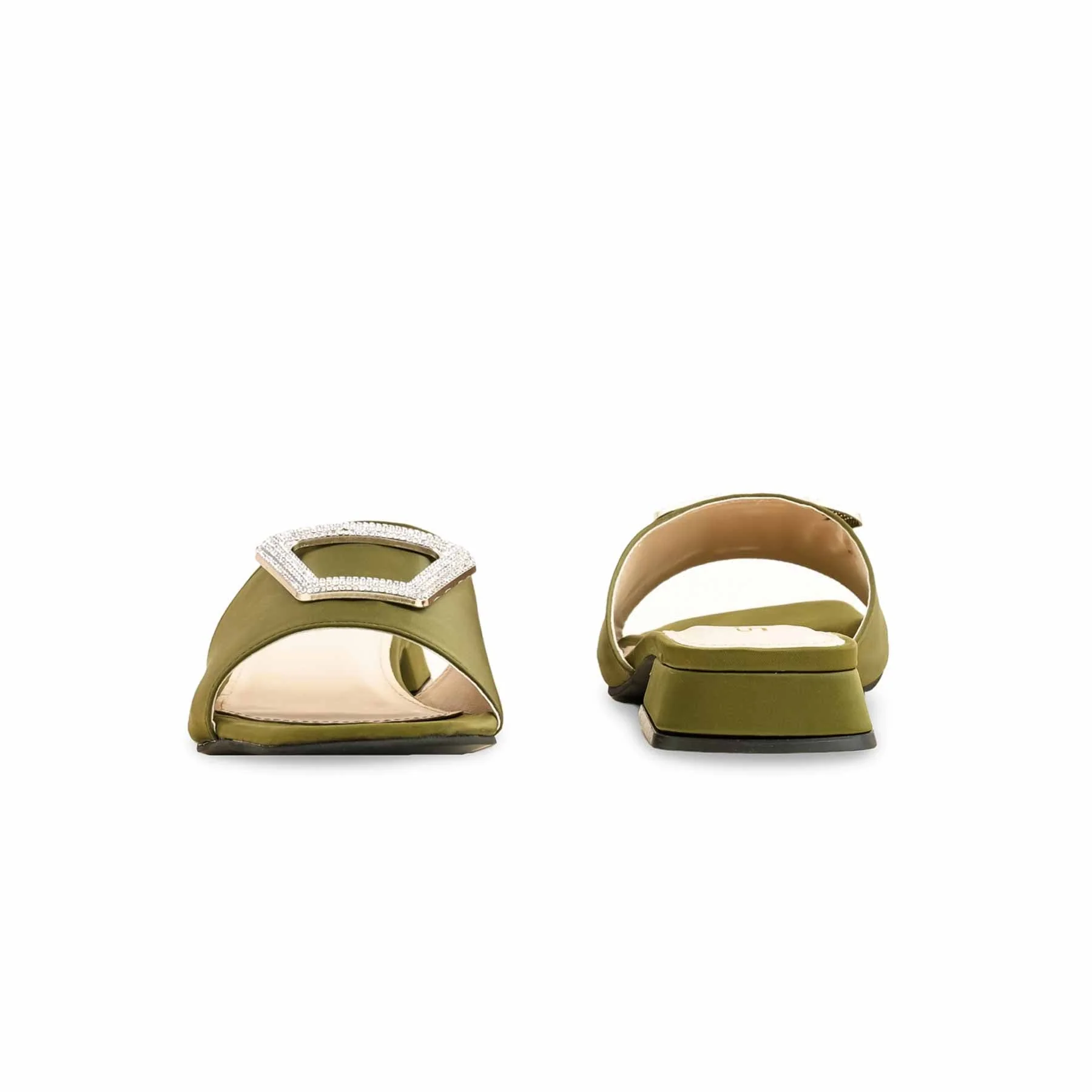 Olive Formal Slipper For Ladies FR8374 - Image 4