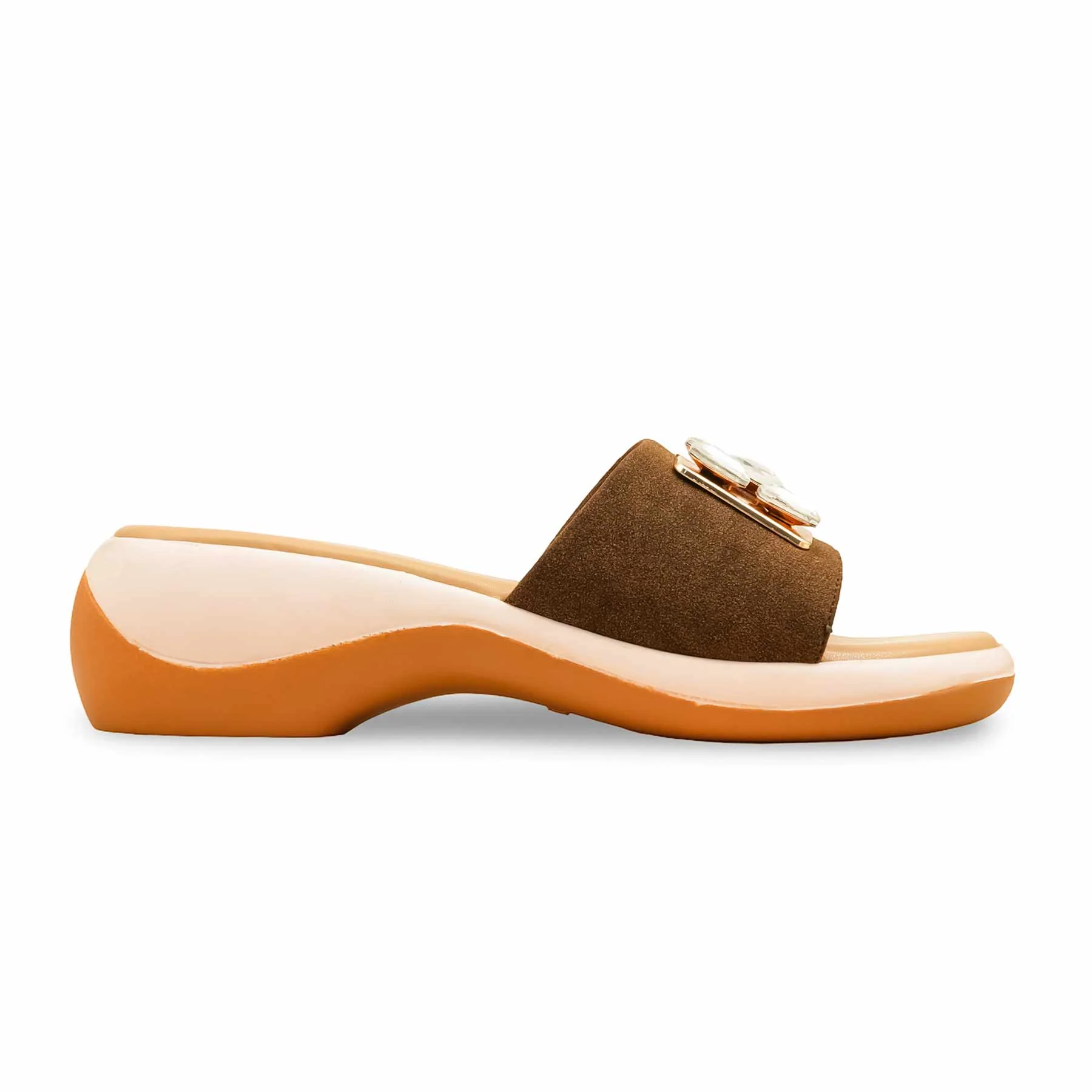 Olive Formal Slipper For Ladies PU0614 - Image 2