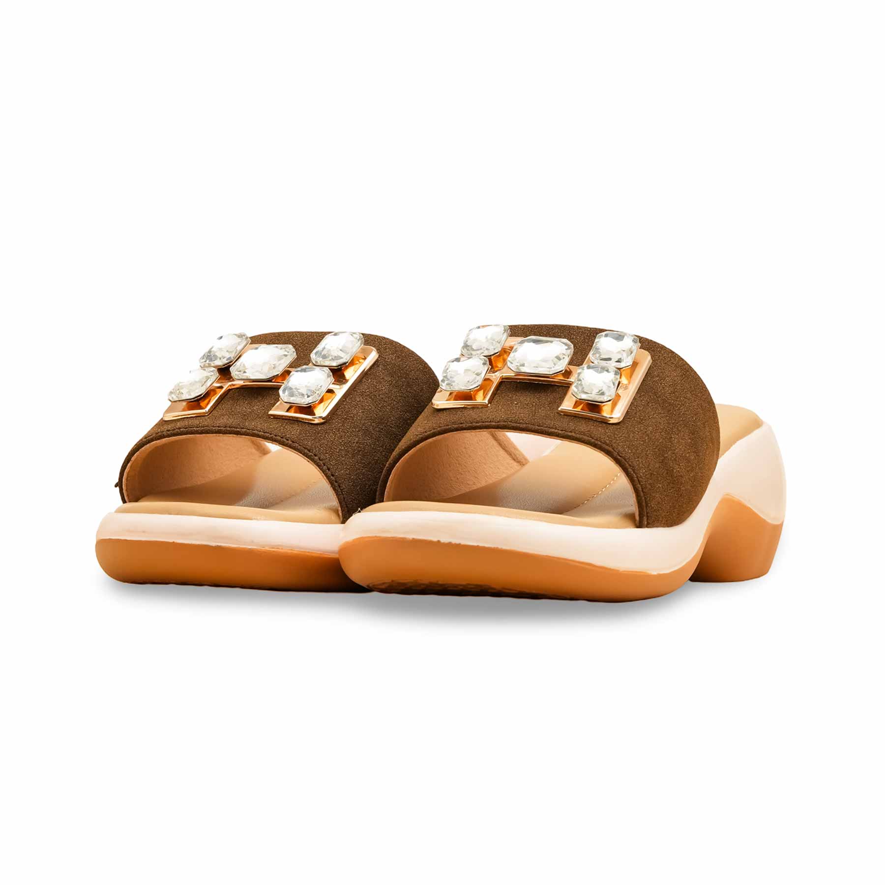Olive Formal Slipper For Ladies PU0614 - Image 3