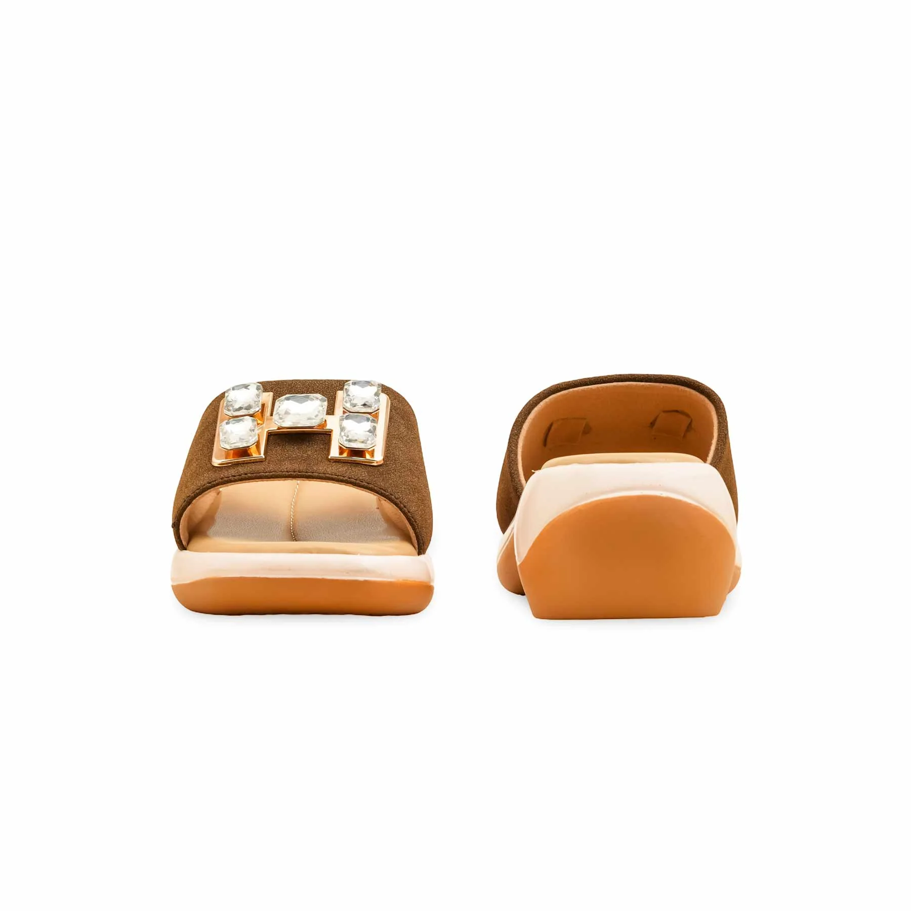 Olive Formal Slipper For Ladies PU0614 - Image 4
