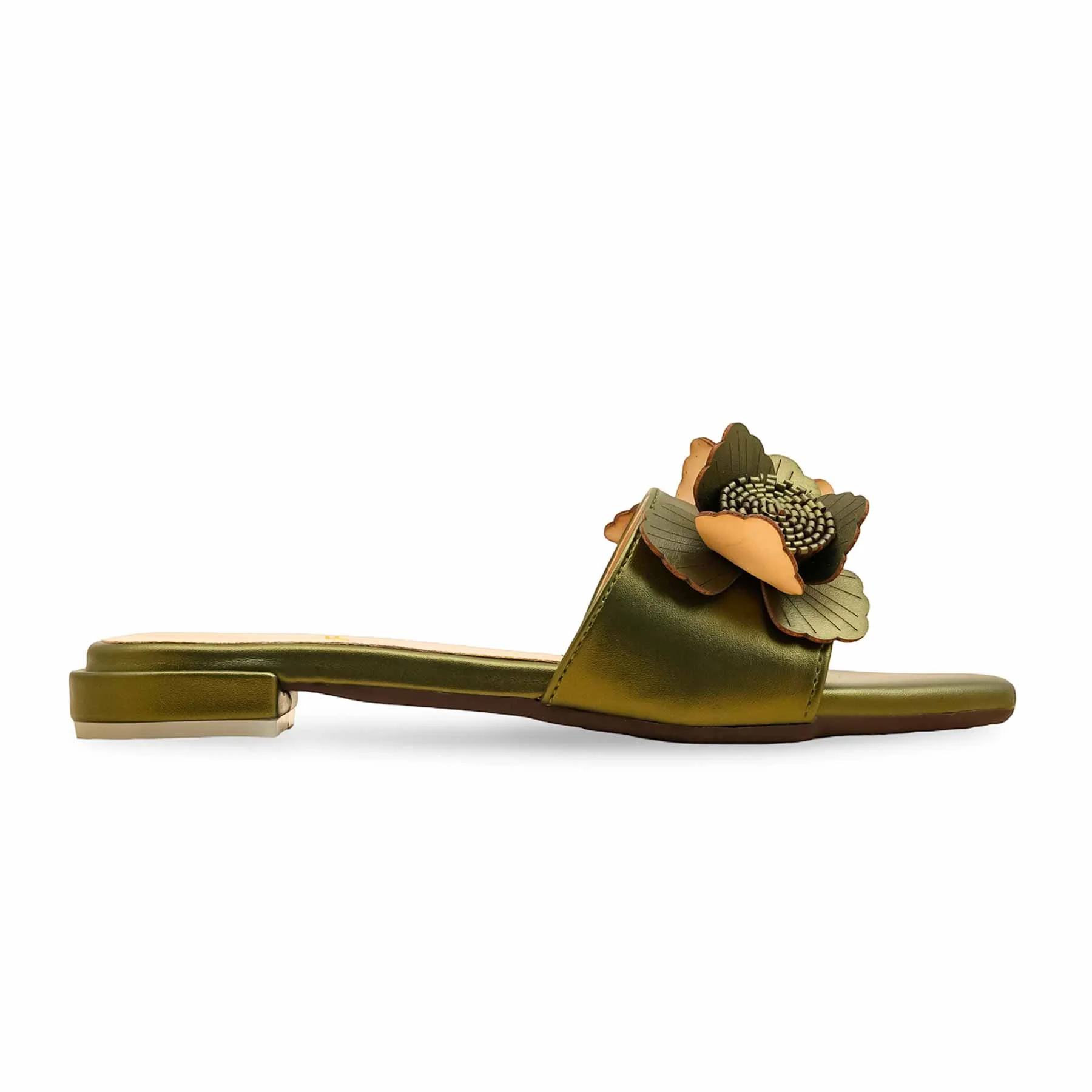 Olive Formal Slipper For Women FR8423 - Image 2
