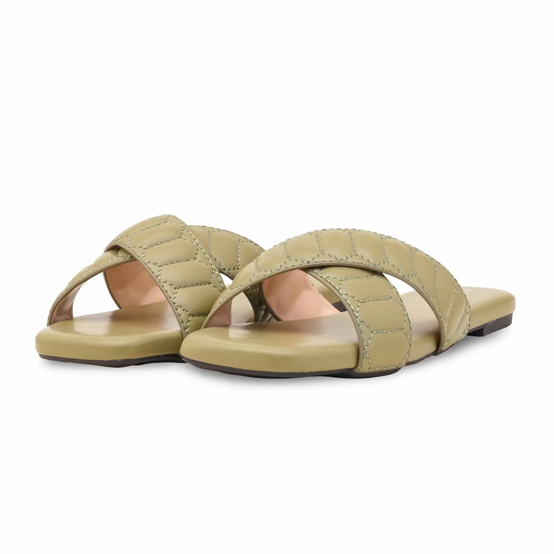 Olive Formal Slipper For Women FR8460 - Image 3