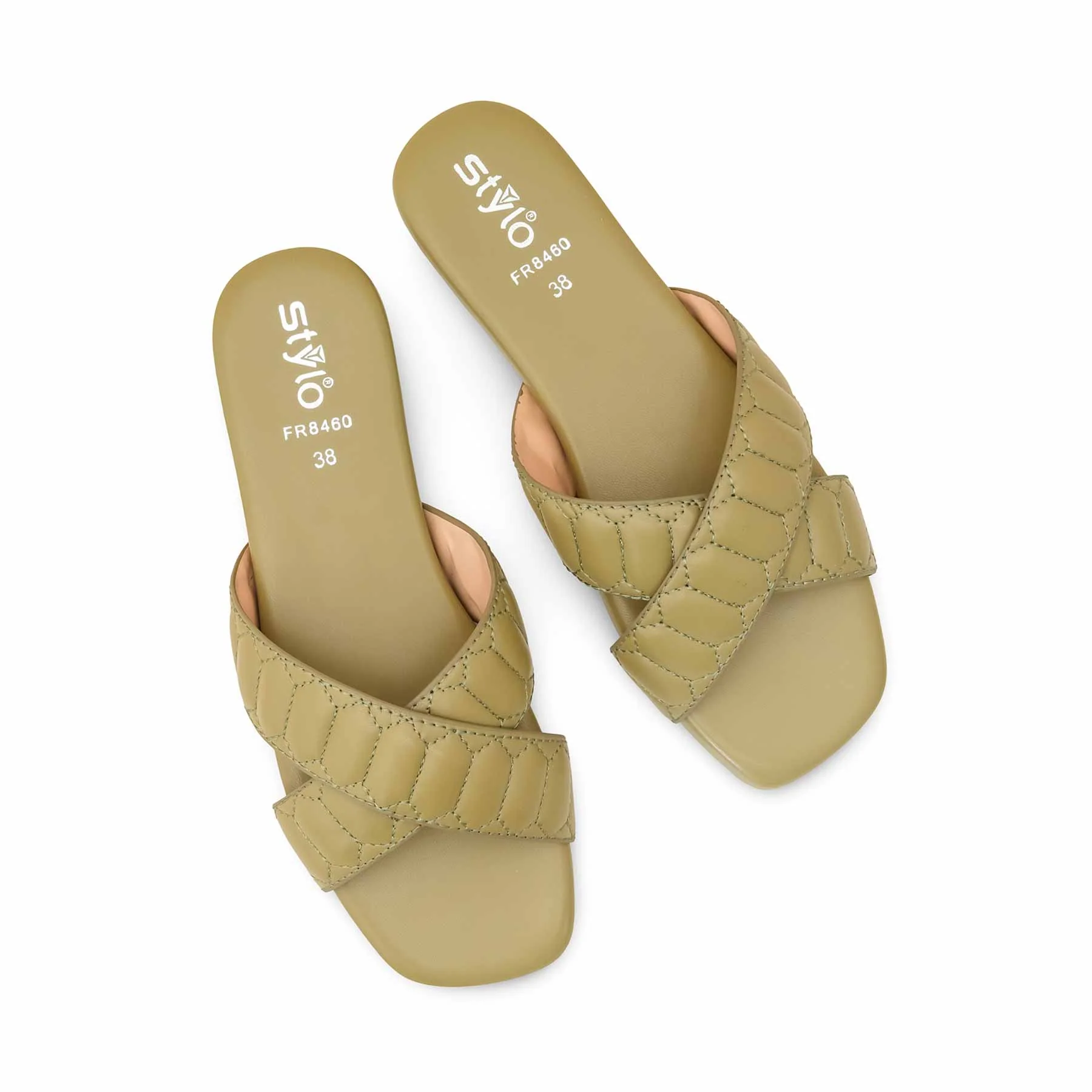 Olive Formal Slipper For Women FR8460 - Image 5