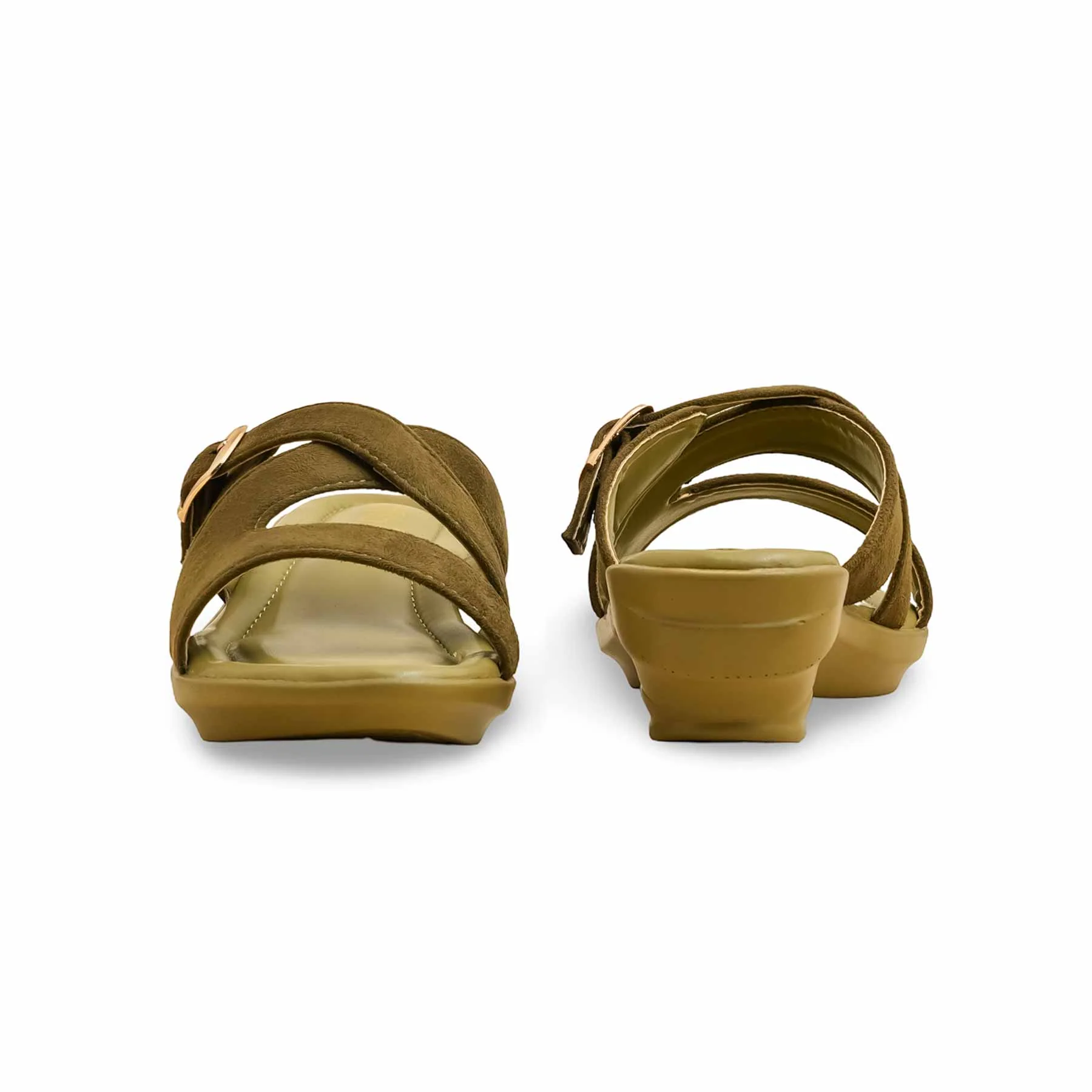 Olive Formal Slipper For Women PU0578 - Image 4
