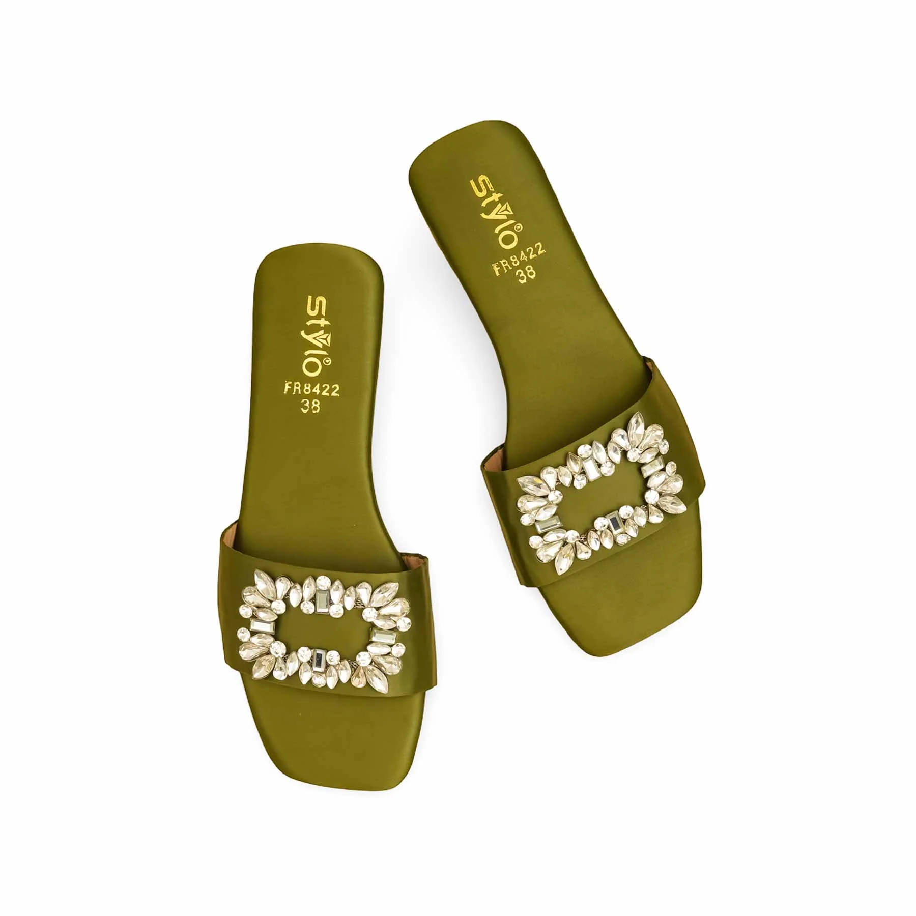 Olive Formal Women Slipper FR8422 - Image 5