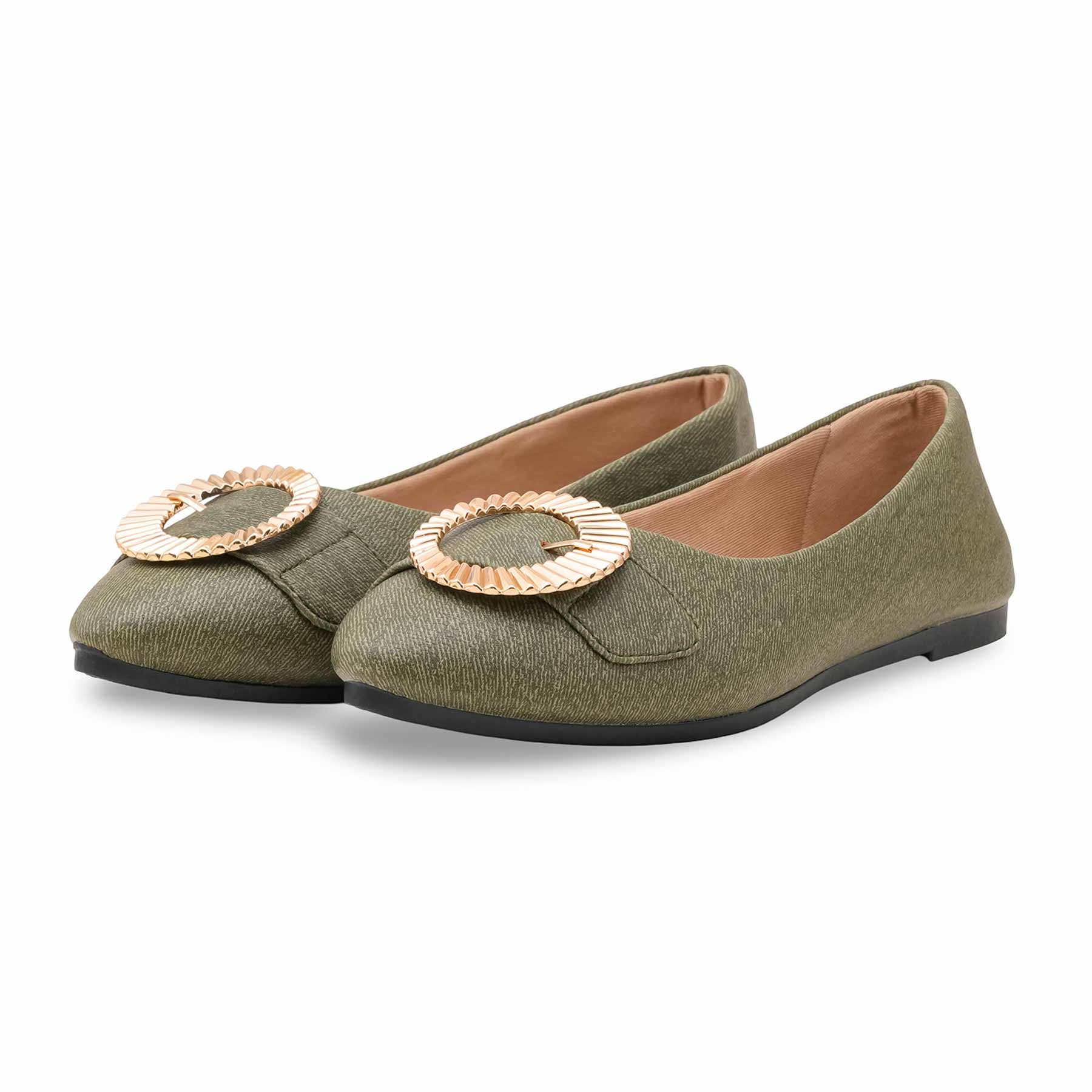Olive Pumps For Ladies WN1302 - Image 4