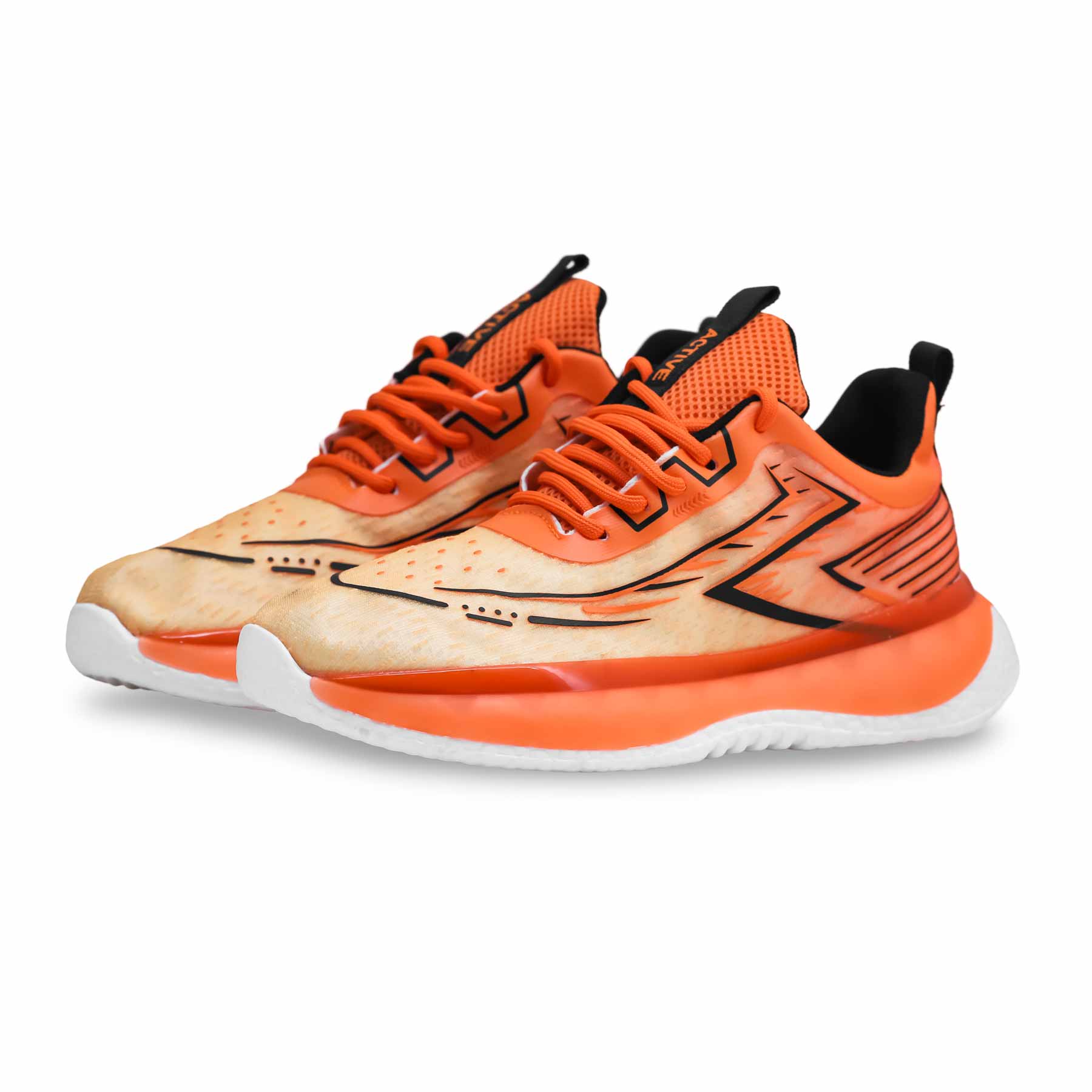 Orange Casual Sneaker AT7343 - Image 3