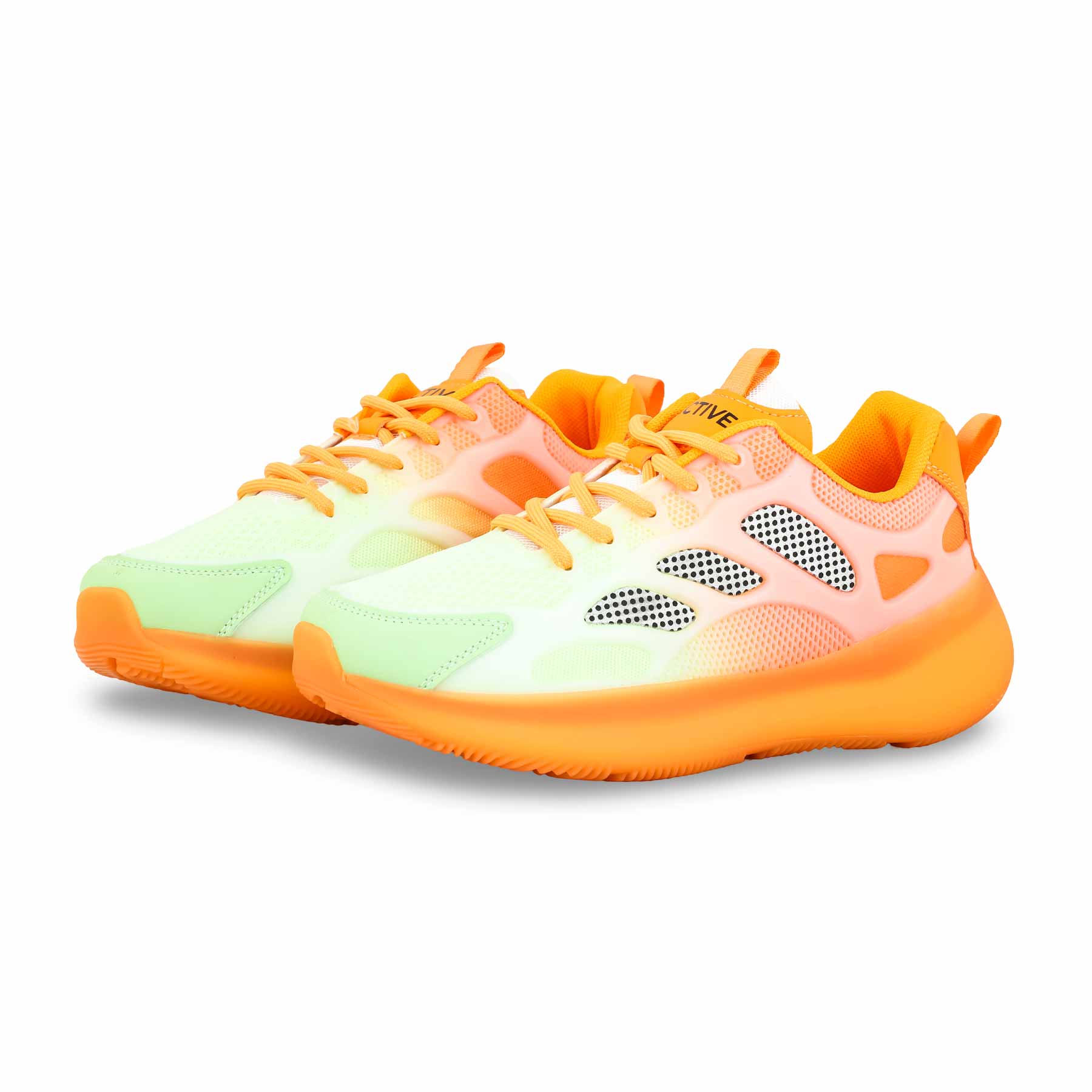 Orange Casual Sneaker For Women AT7348 - Image 3